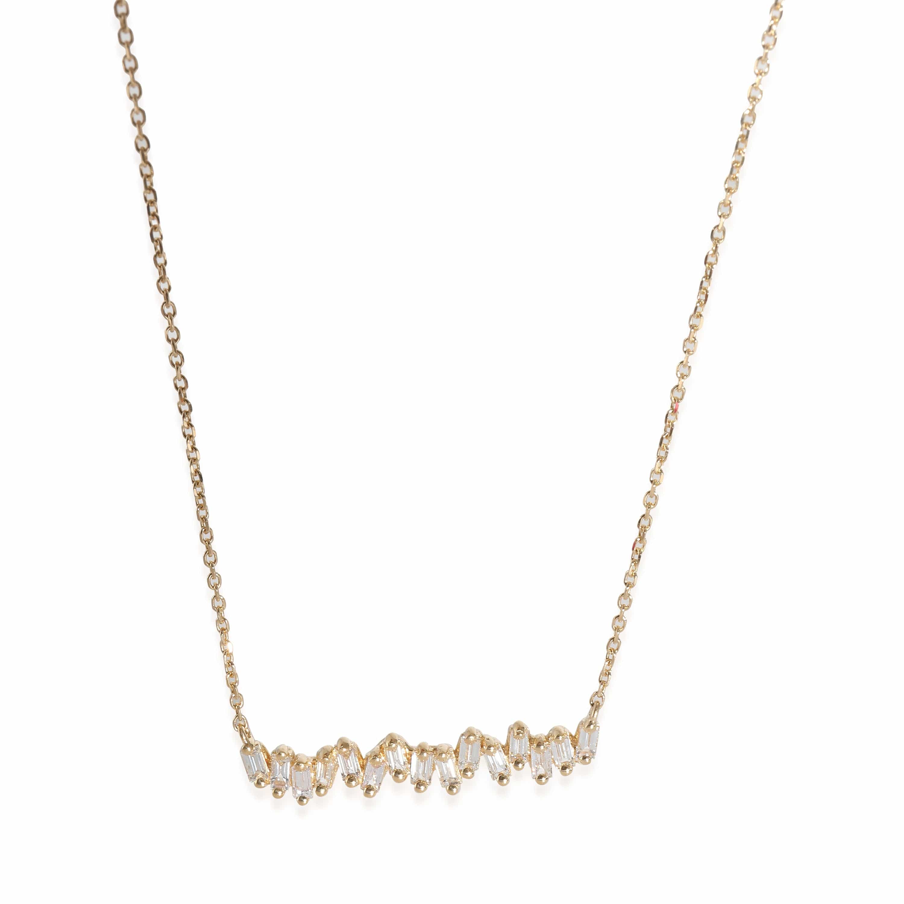 Suzanne Kalan Bar Pendant in 18K Rose Gold 0.45 CTW