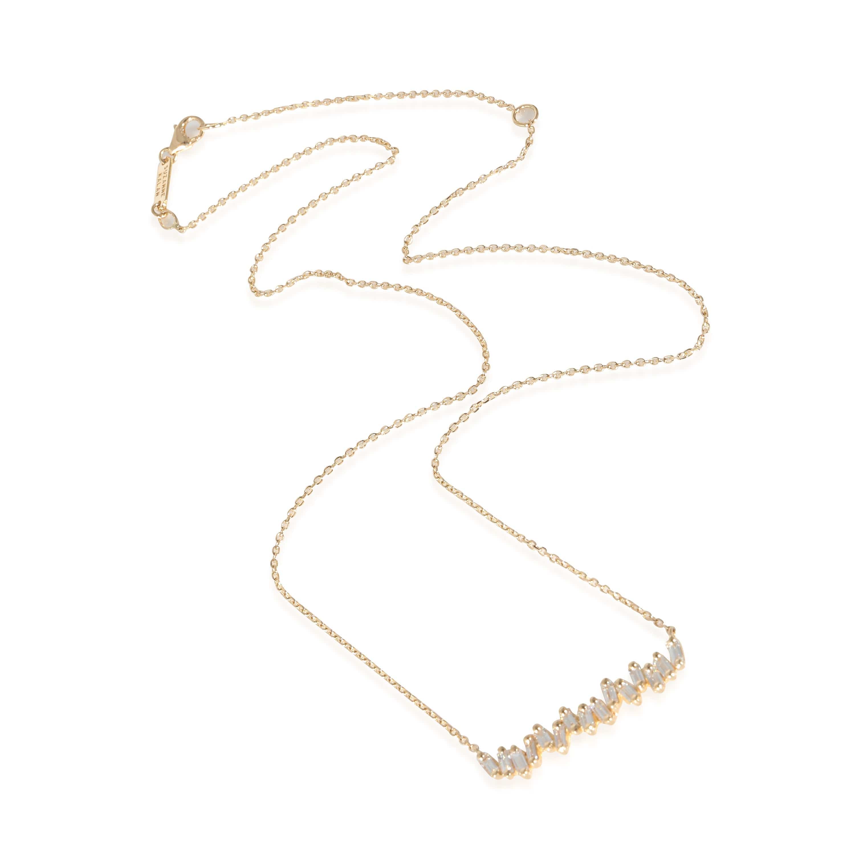 Suzanne Kalan Bar Pendant in 18K Rose Gold 0.45 CTW