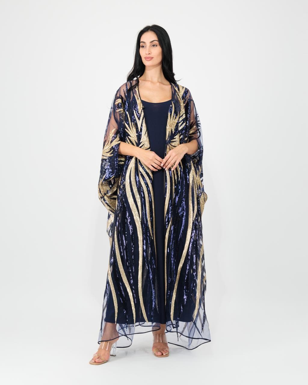 TAIRA PALM TREE BLUE & GOLD 
ONE SIZE  RJC3685