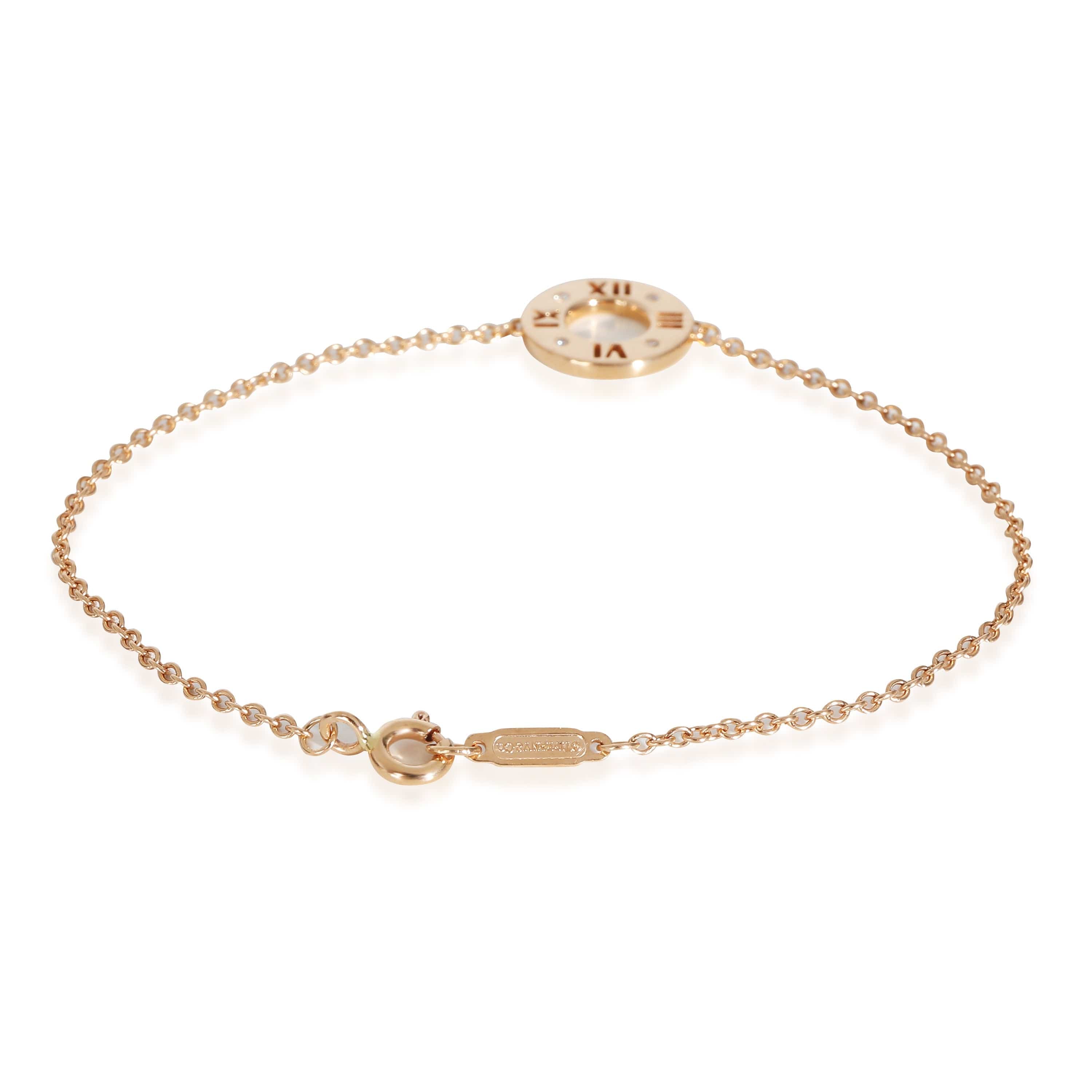 Tiffany & Co. Atlas Bracelet in 18k Rose Gold 0.01 CTW