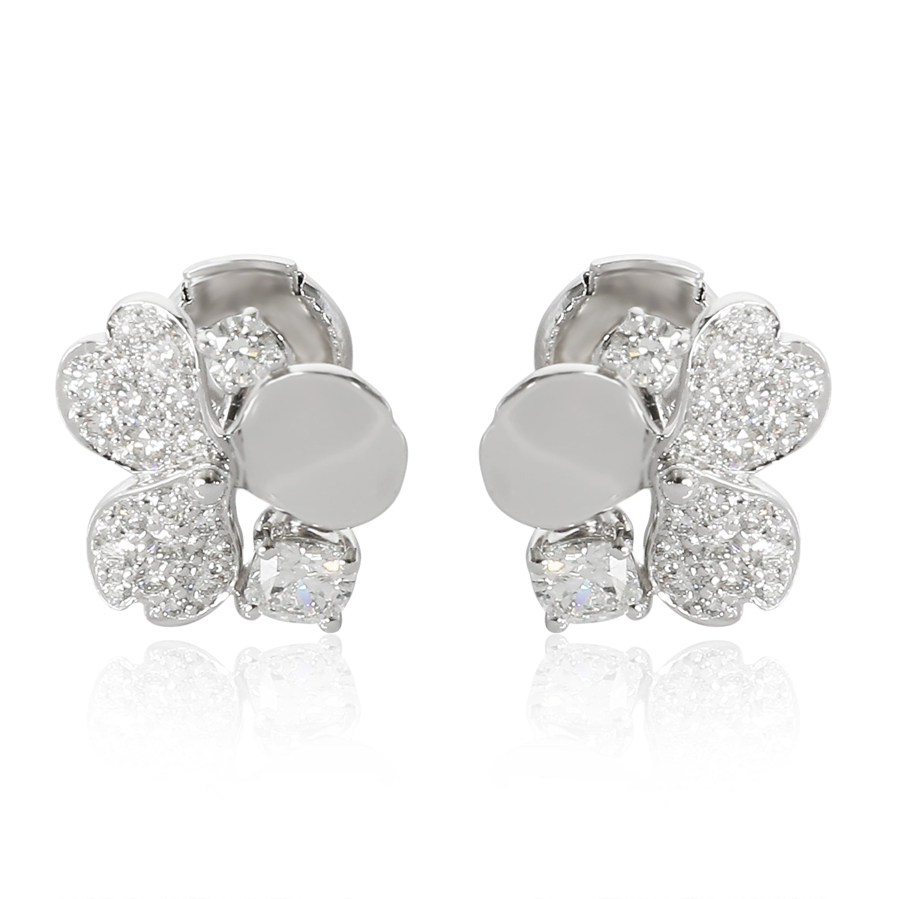 Tiffany & Co. Paper Flowers Earrings in  Platinum 0.76 CTW