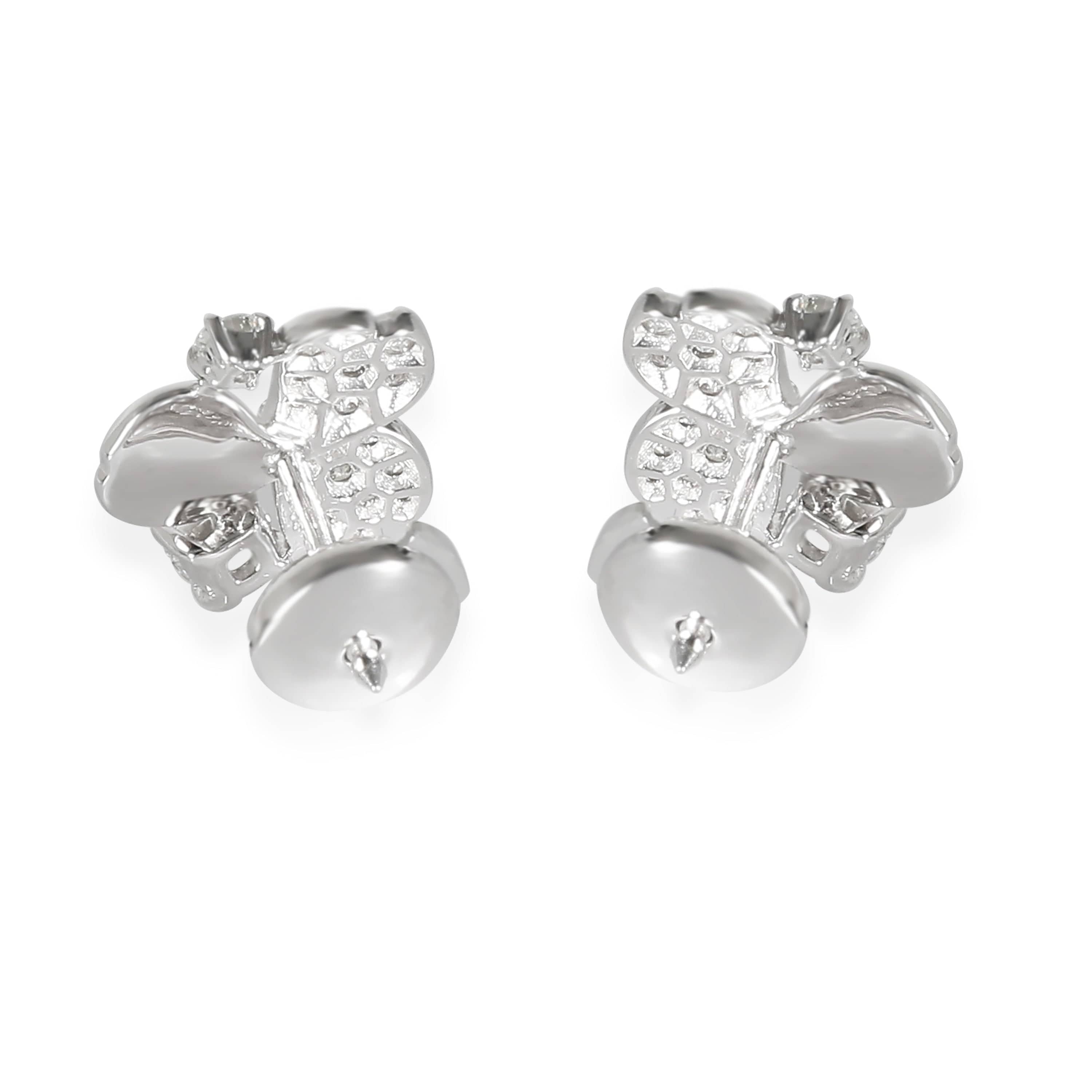 Tiffany & Co. Paper Flowers Earrings in  Platinum 0.76 CTW