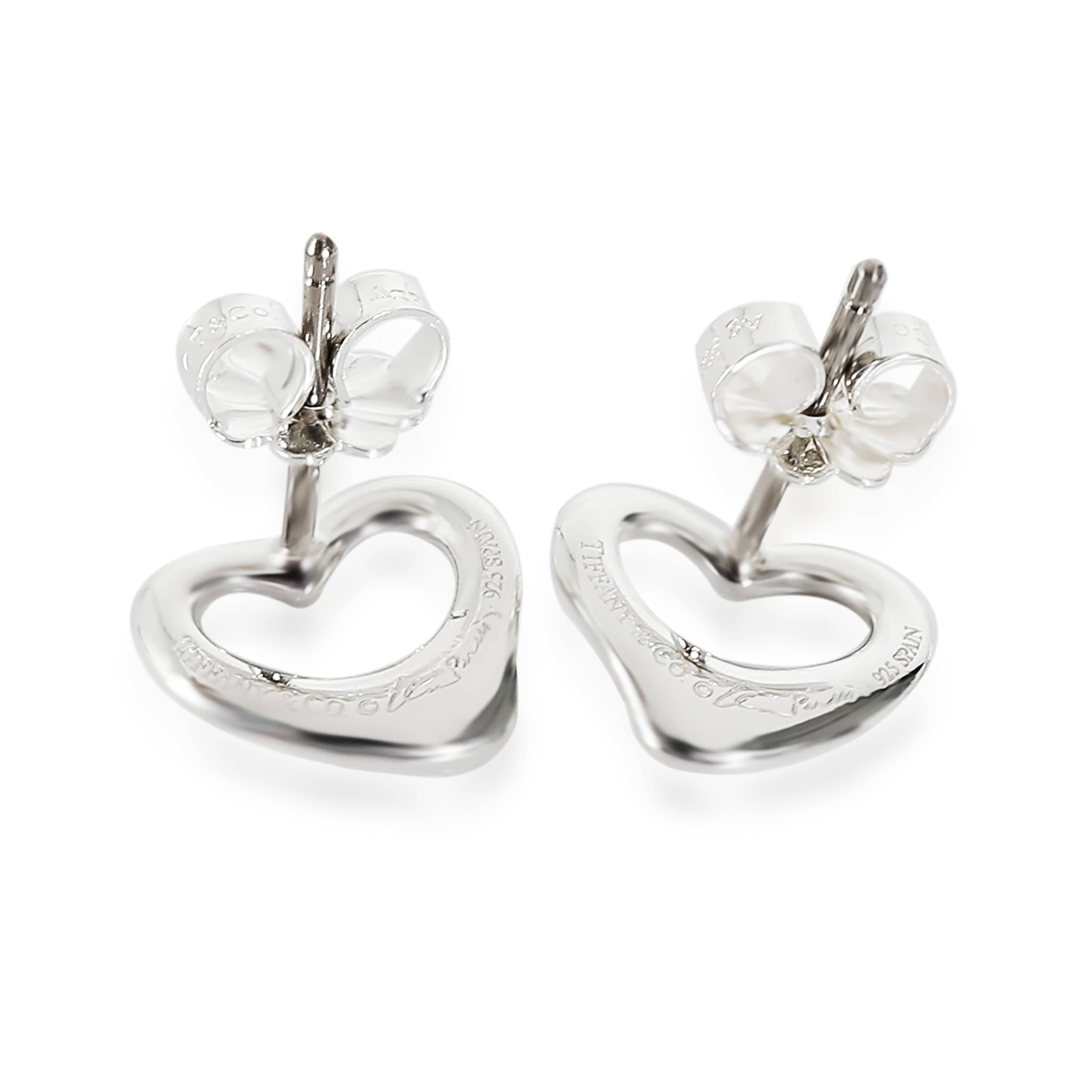 Tiffany & Co. Tiffany & Co Elsa Peretti Open Heart Stud Earring in Sterling Silver