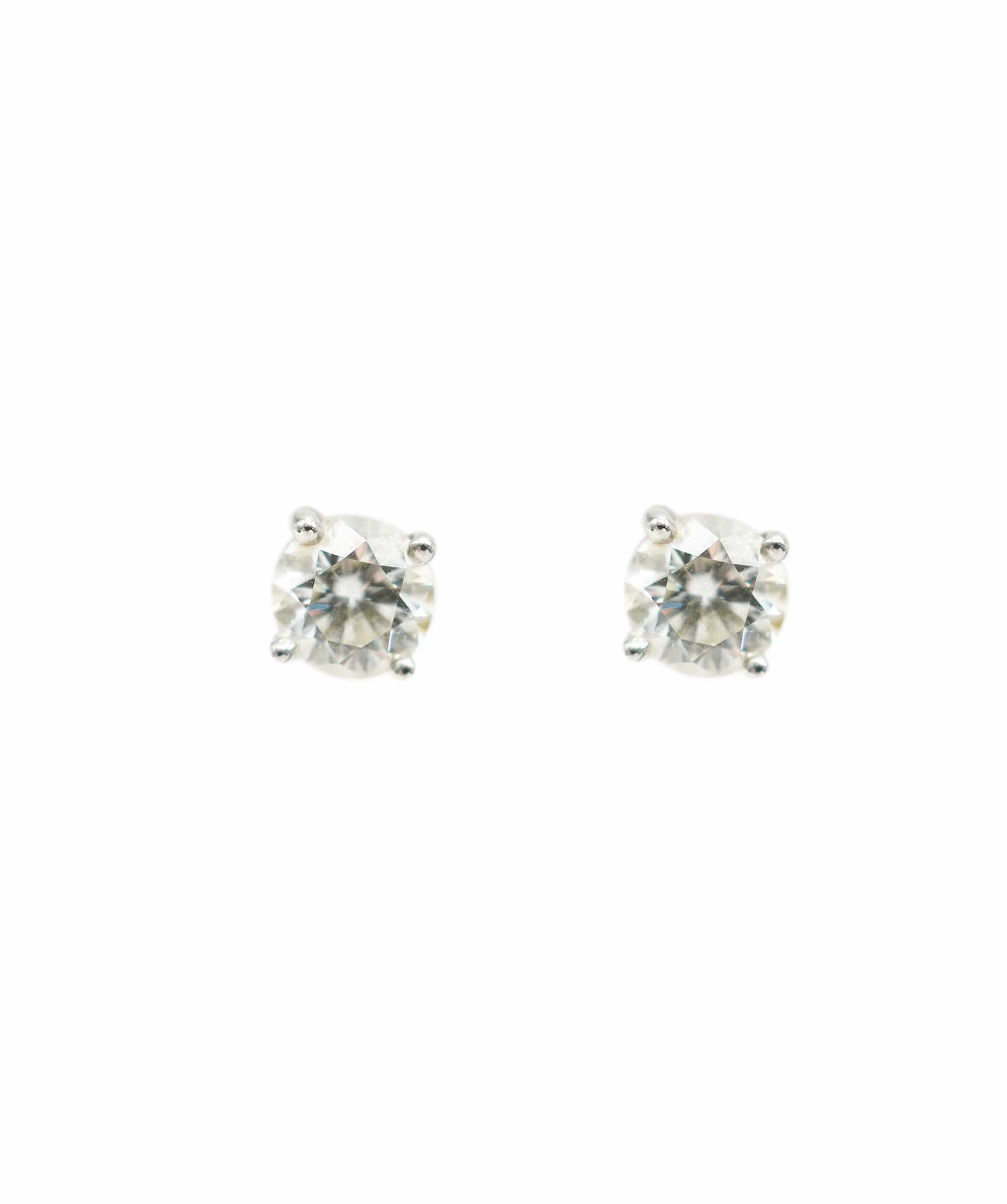 Tiffany & Co. Platinum Tiffany & Co. Round Diamond Stud Earring, 1.46 Ctw. G VS1/VS2 ABC0777