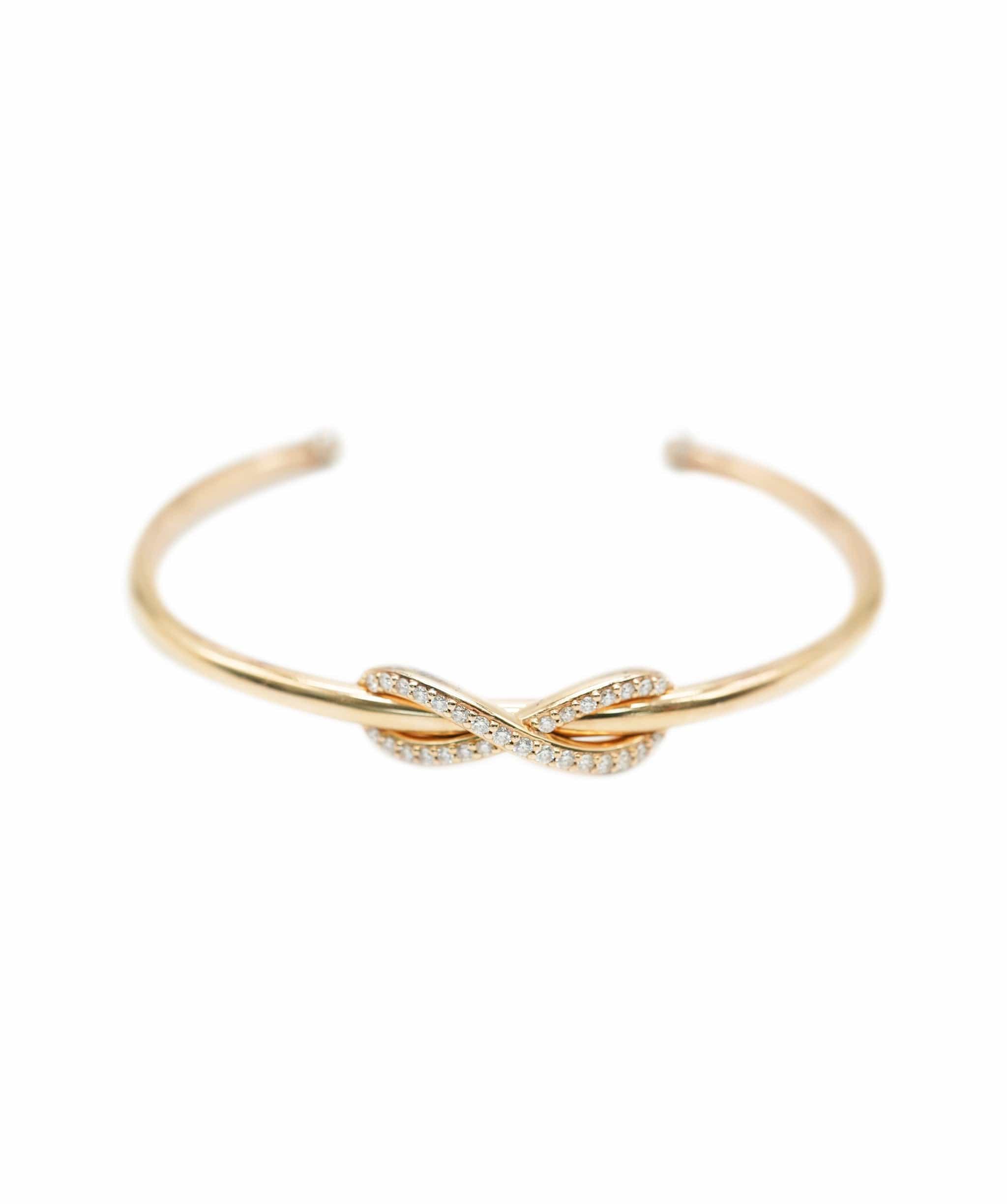 Tiffany & Co. Tiffany & Co. Infinity Diamond Rose Gold Cuff Bracelet ABC0773