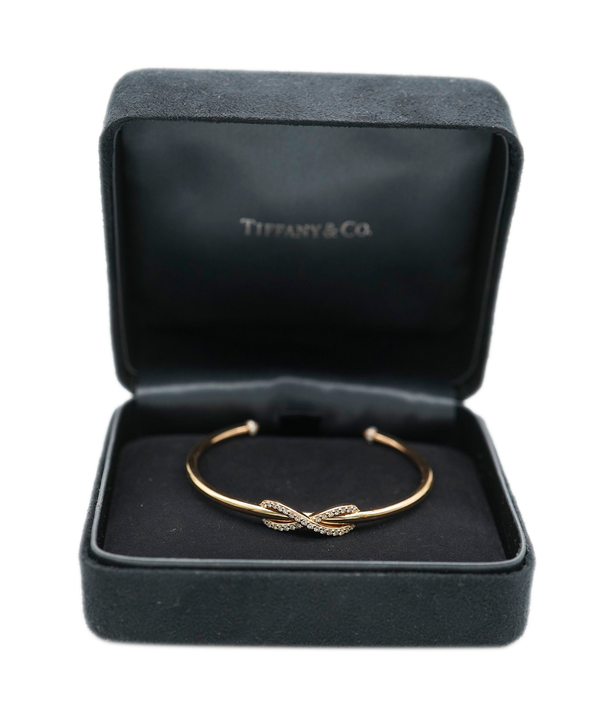 Tiffany & Co. Tiffany & Co. Infinity Diamond Rose Gold Cuff Bracelet ABC0773