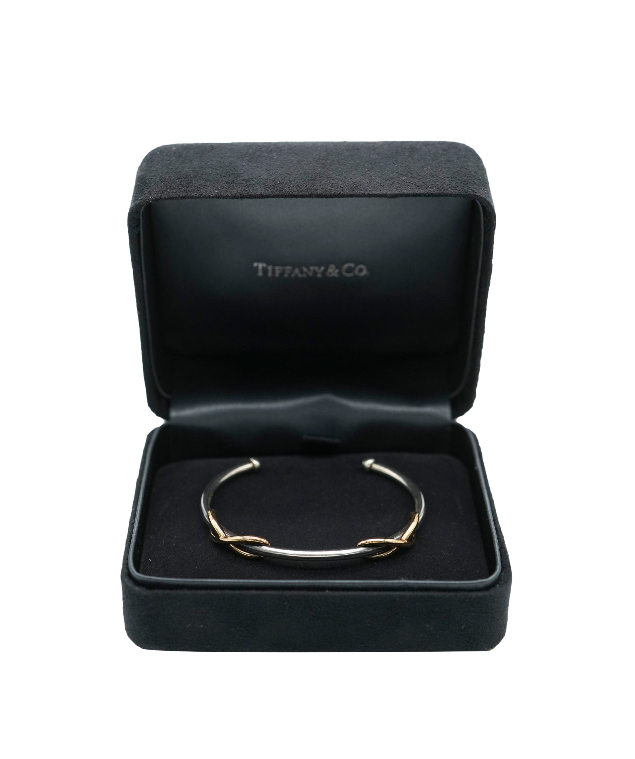 Tiffany & Co. Tiffany & Co. Yellow Gold & Sterling Silver Double Infinity Cuff Bracelet ABC0774