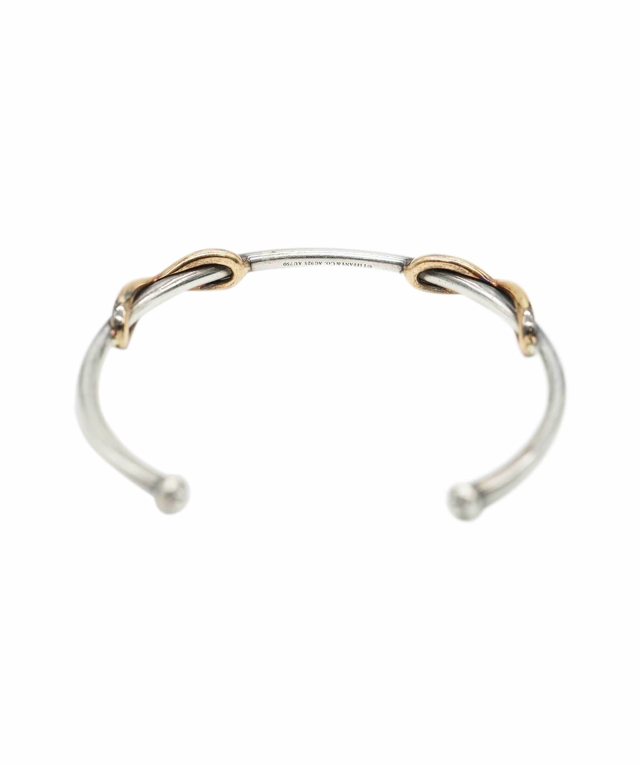 Tiffany & Co. Tiffany & Co. Yellow Gold & Sterling Silver Double Infinity Cuff Bracelet ABC0774