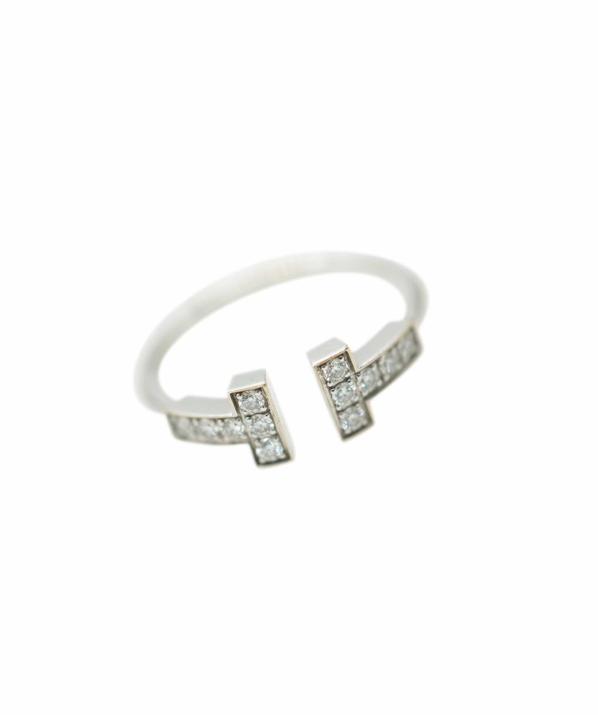 Tiffany & Co. Tiffany T Ring In White Gold With Diamonds  AGC1717