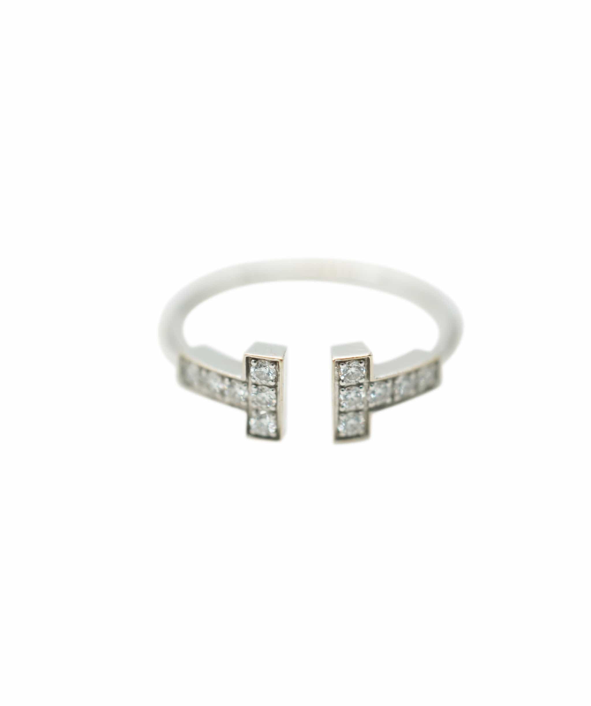 Tiffany & Co. Tiffany T Ring In White Gold With Diamonds  AGC1717