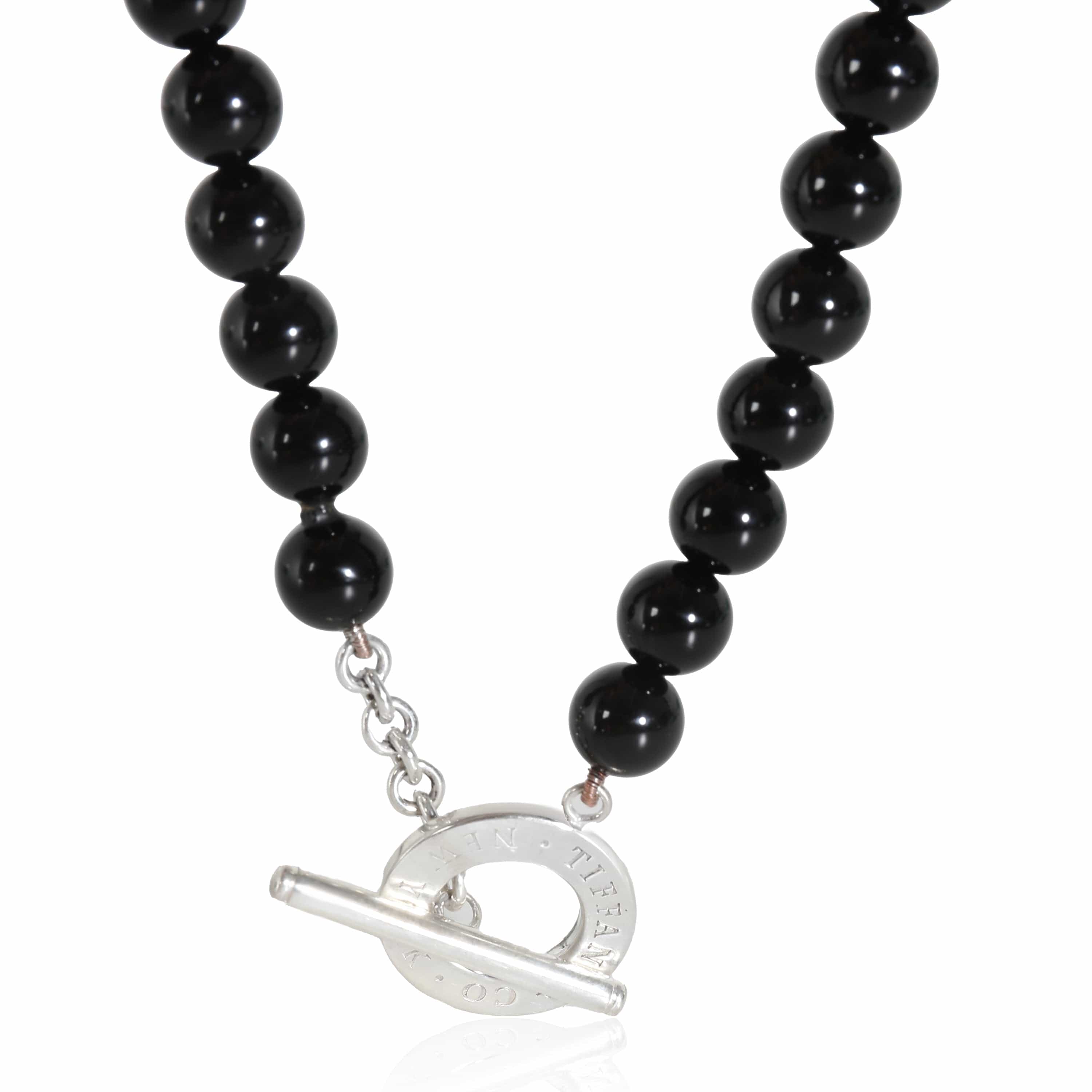 Tiffany & Co. Onyx Fashion Necklace in  Sterling Silver