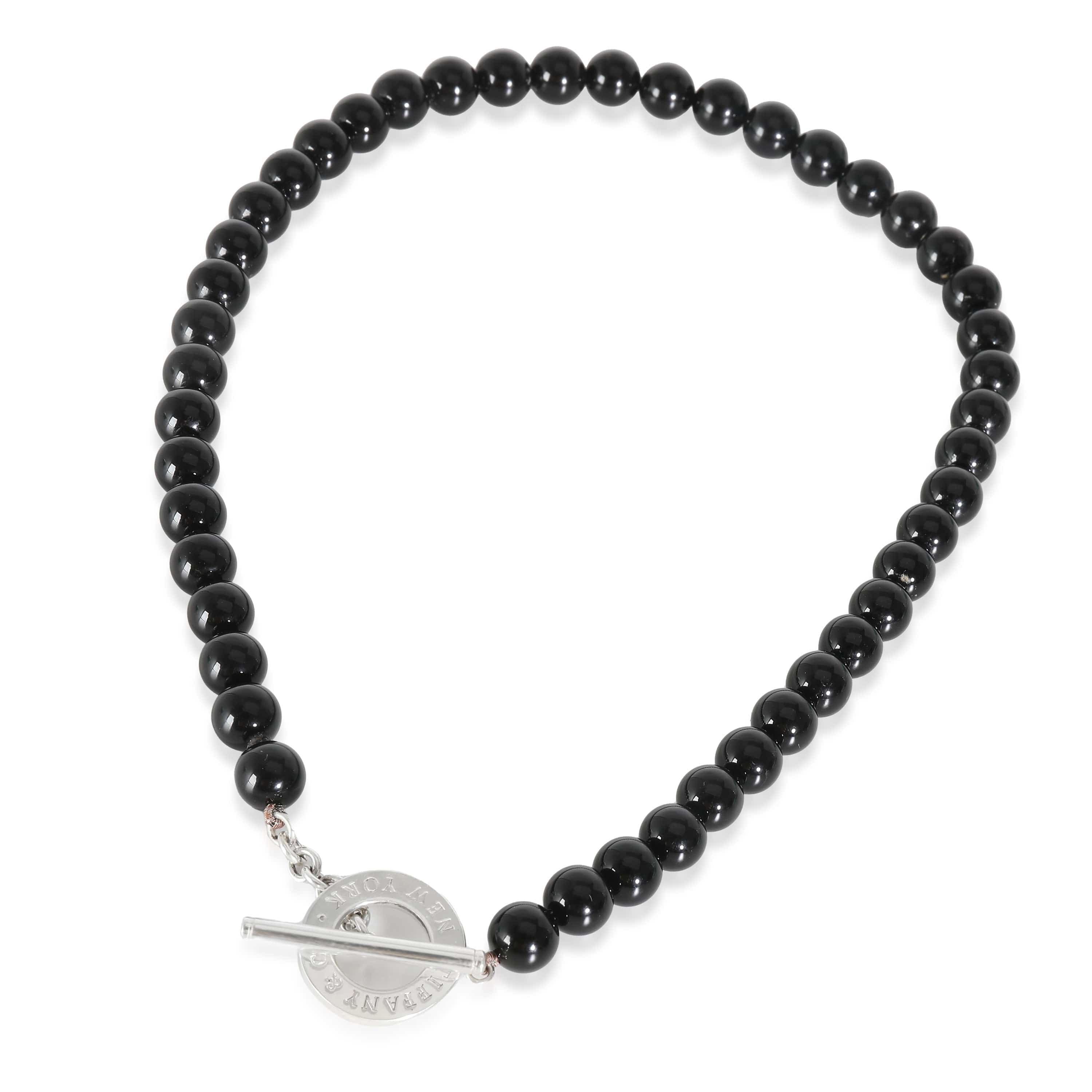 Tiffany & Co. Onyx Fashion Necklace in  Sterling Silver