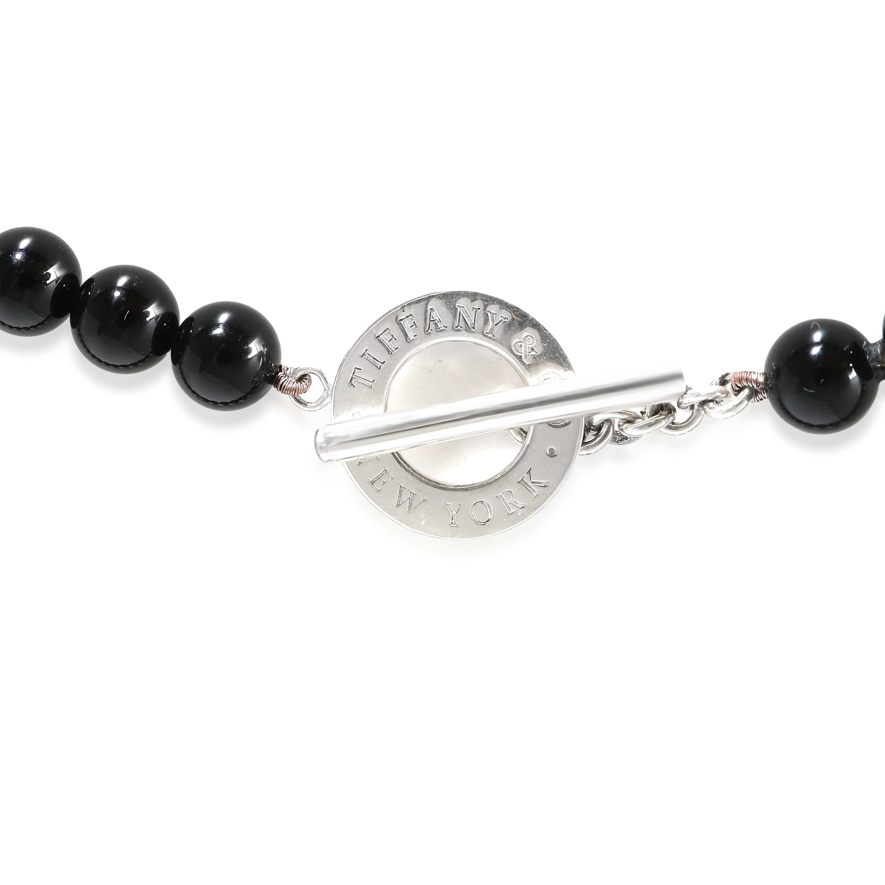 Tiffany & Co. Onyx Fashion Necklace in  Sterling Silver