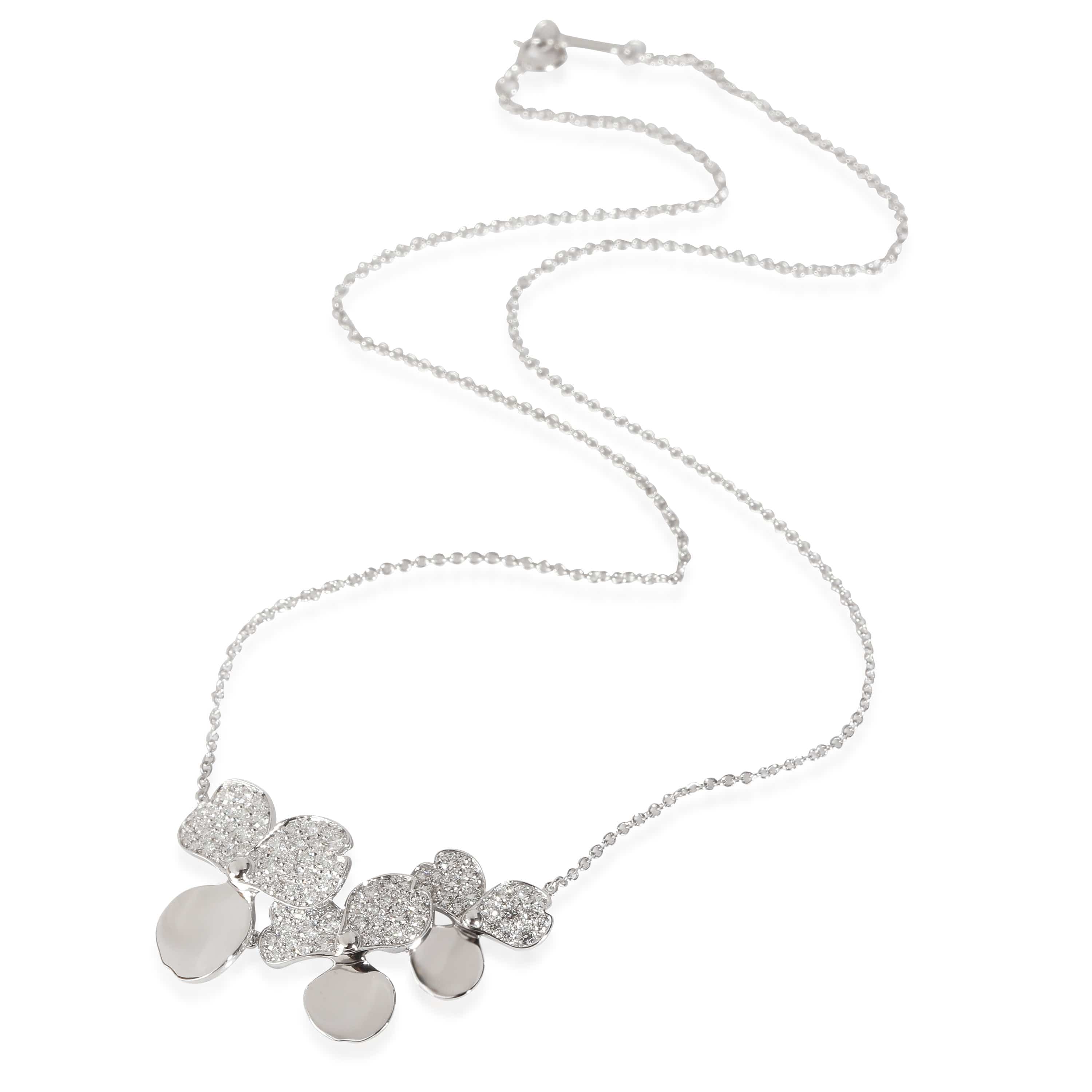 Tiffany & Co. Paper Flowers Fashion Necklace in  Platinum 0.78 CTW