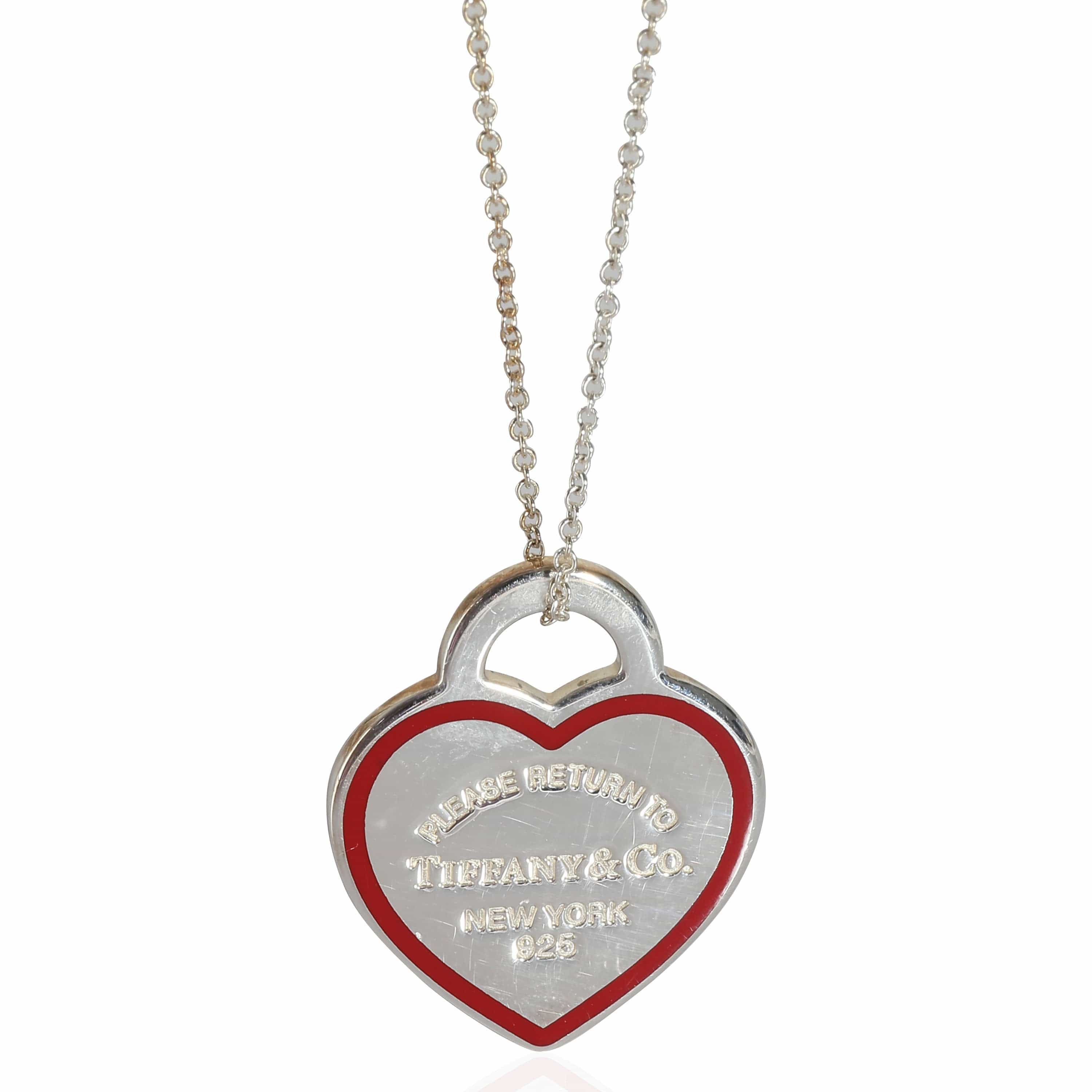 Tiffany & Co. Return To Tiffany Red Enamel Heart Pendant in  Sterling Silver