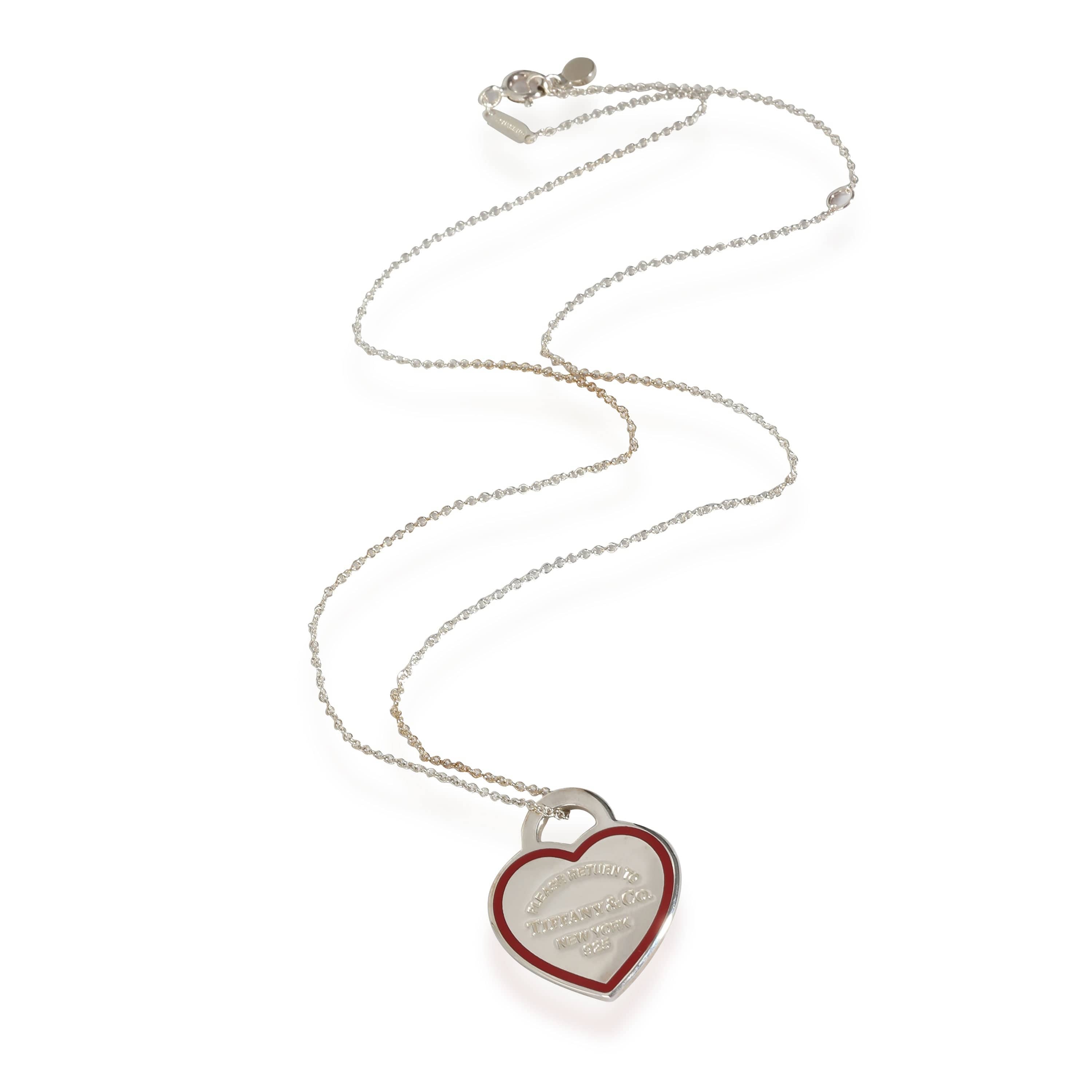 Tiffany & Co. Return To Tiffany Red Enamel Heart Pendant in  Sterling Silver