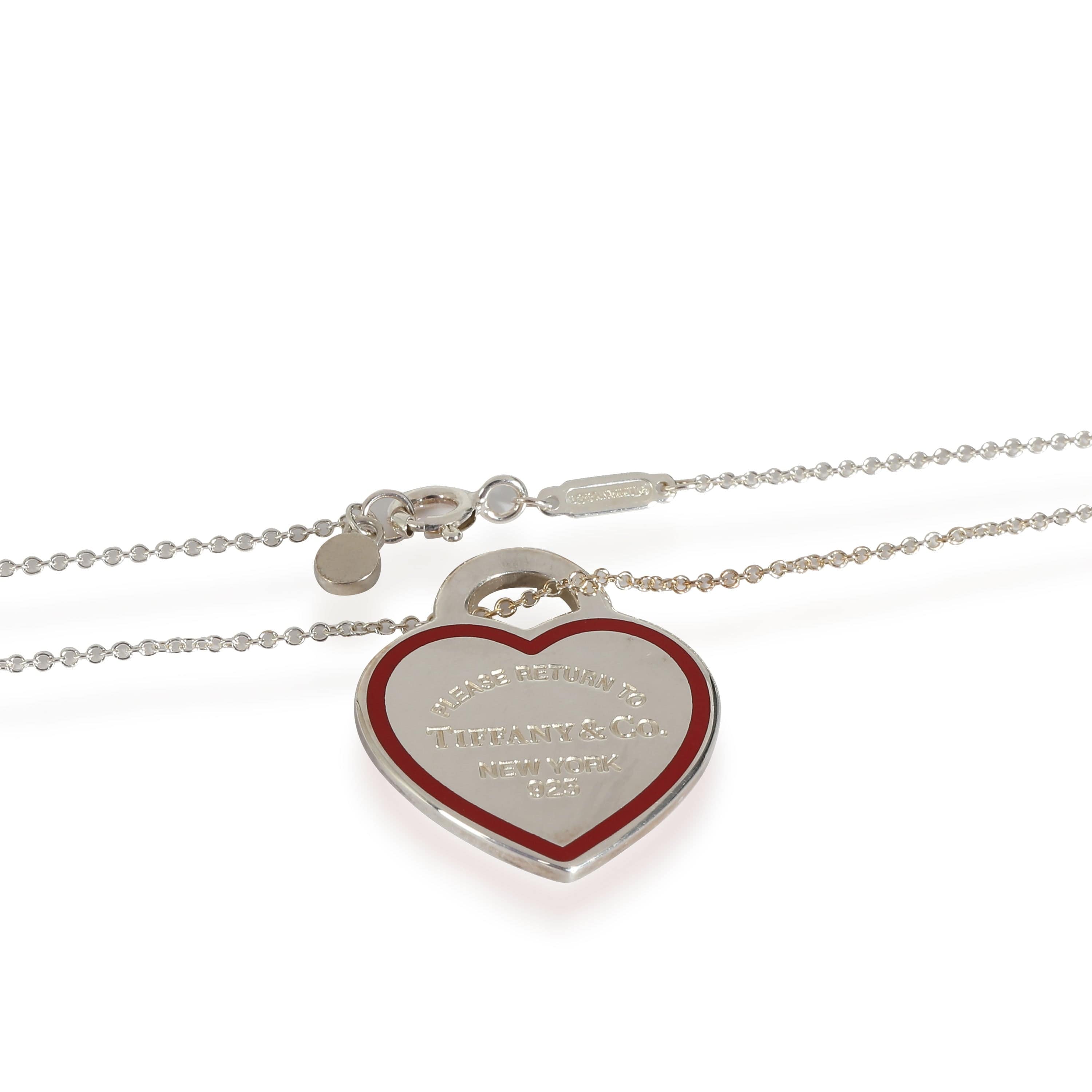 Tiffany & Co. Return To Tiffany Red Enamel Heart Pendant in  Sterling Silver