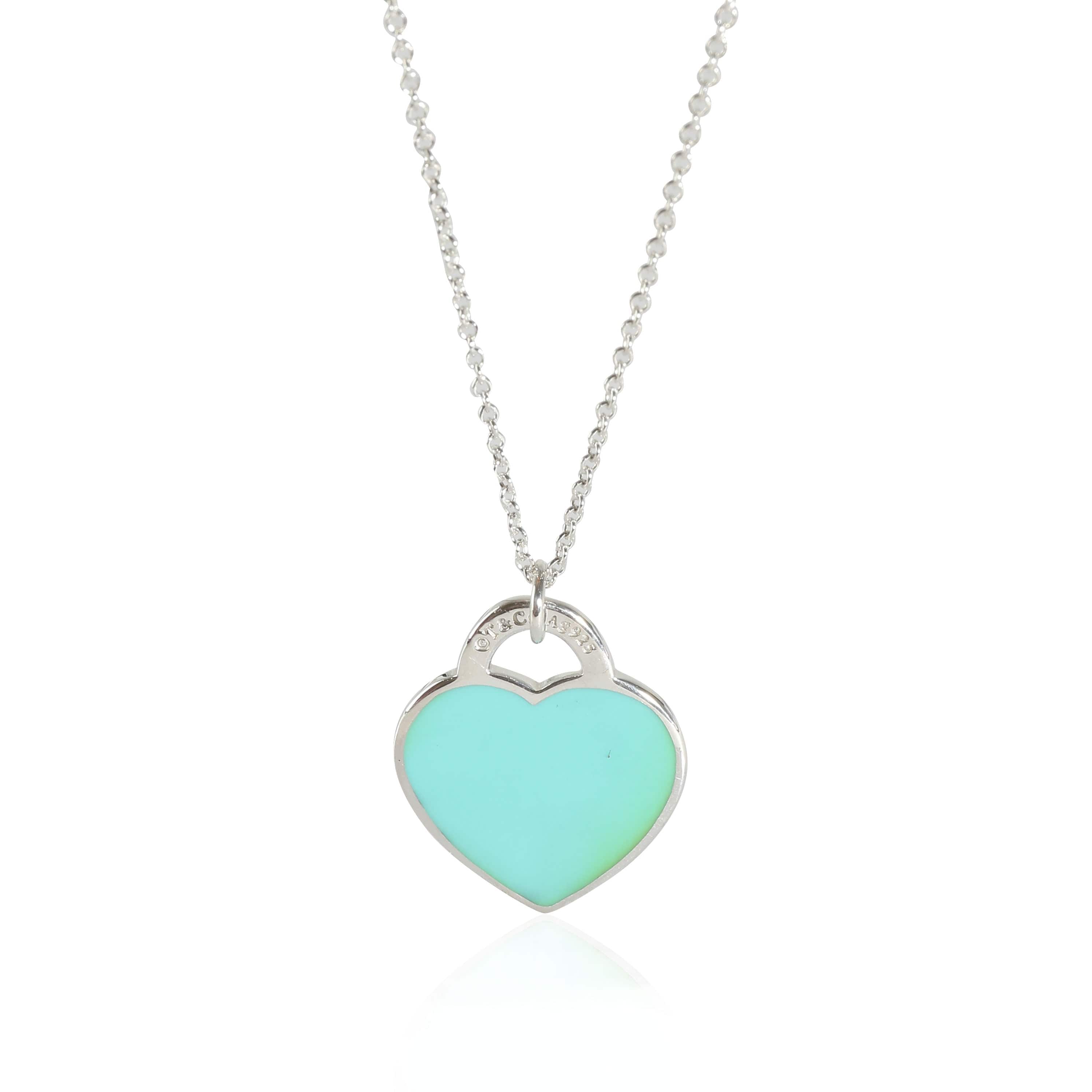 Tiffany & Co. Return To Tiffany Small Blue Enamel Pendant in  Sterling Silver