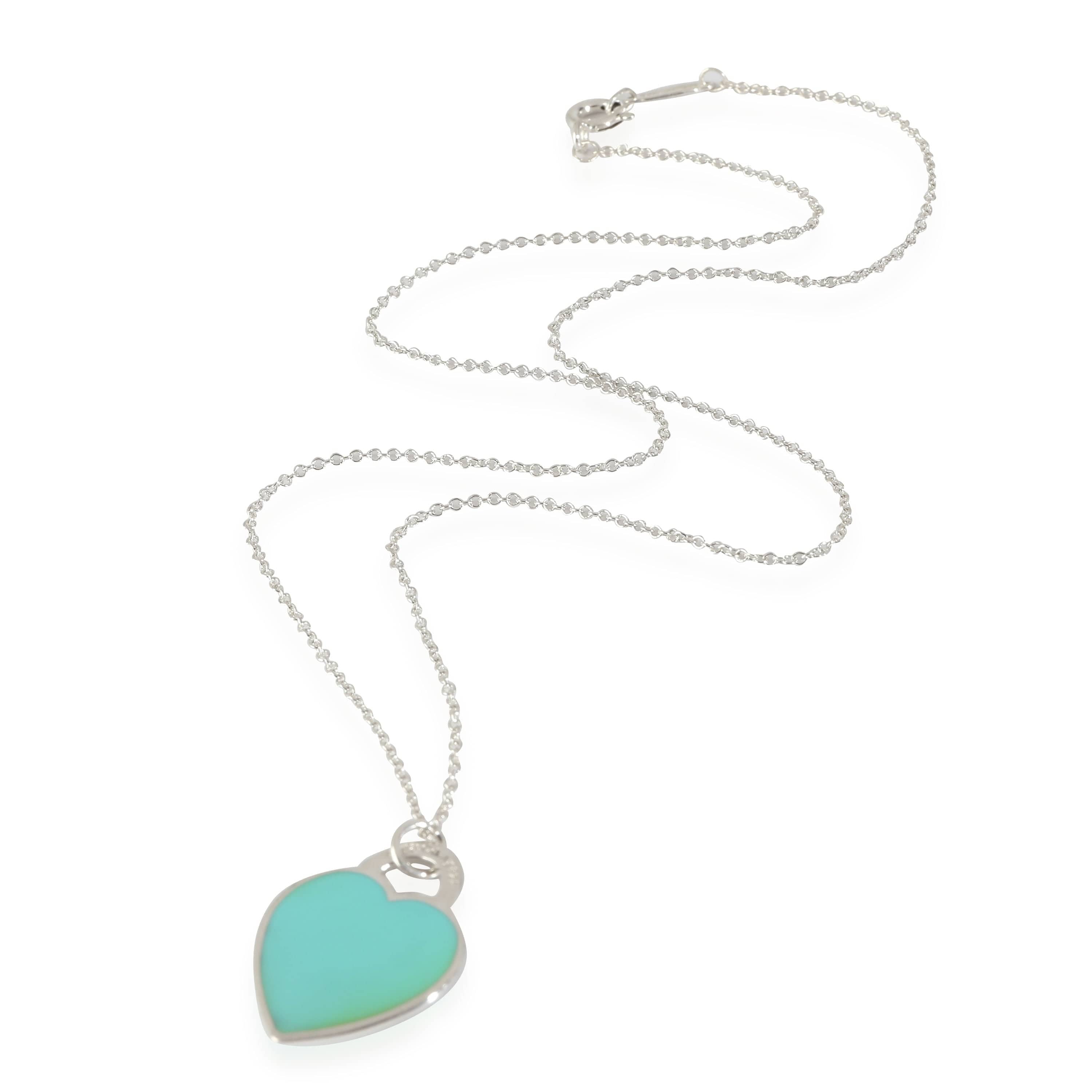 Tiffany & Co. Return To Tiffany Small Blue Enamel Pendant in  Sterling Silver