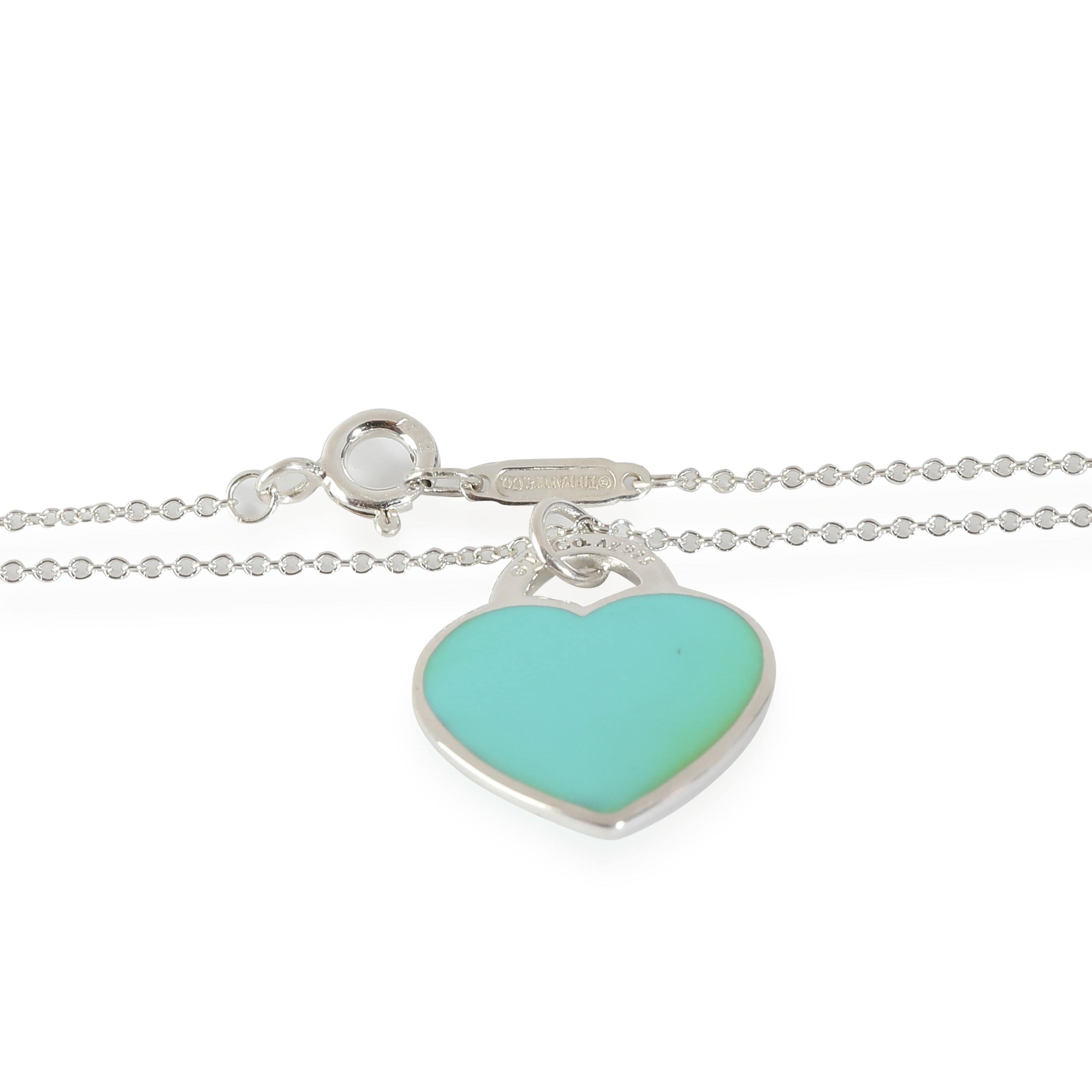 Tiffany & Co. Return To Tiffany Small Blue Enamel Pendant in  Sterling Silver