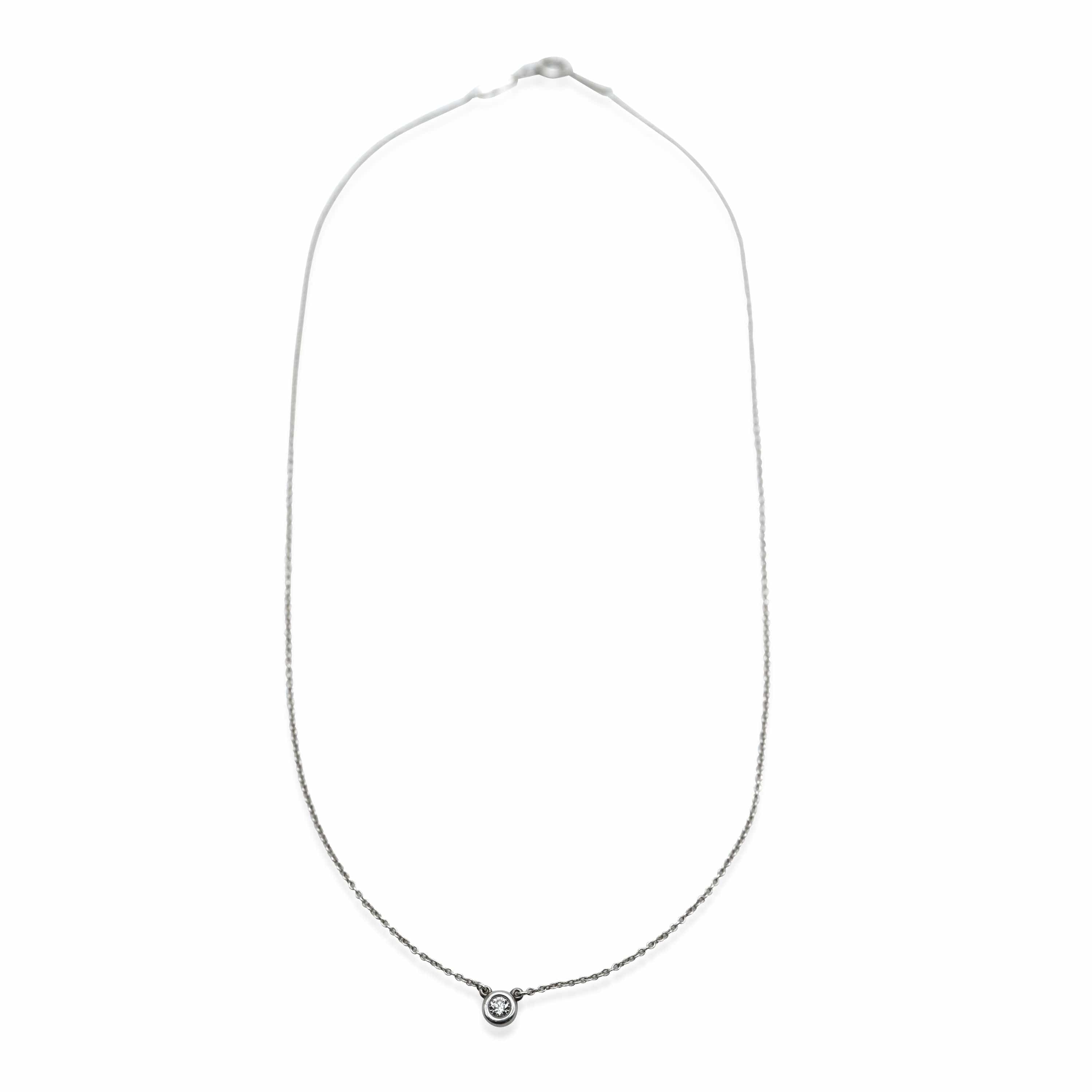 Tiffany & Co. Tiffany & Co. Elsa Peretti Diamond By The Yard Single Diamond Pendant in Silver