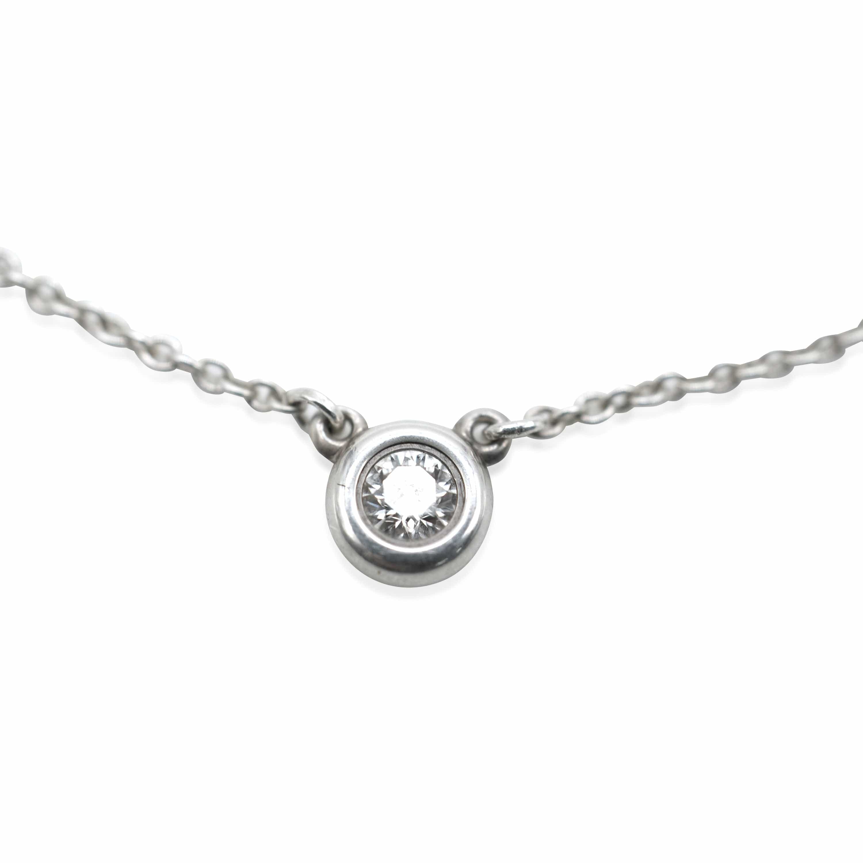 Tiffany & Co. Tiffany & Co. Elsa Peretti Diamond By The Yard Single Diamond Pendant in Silver