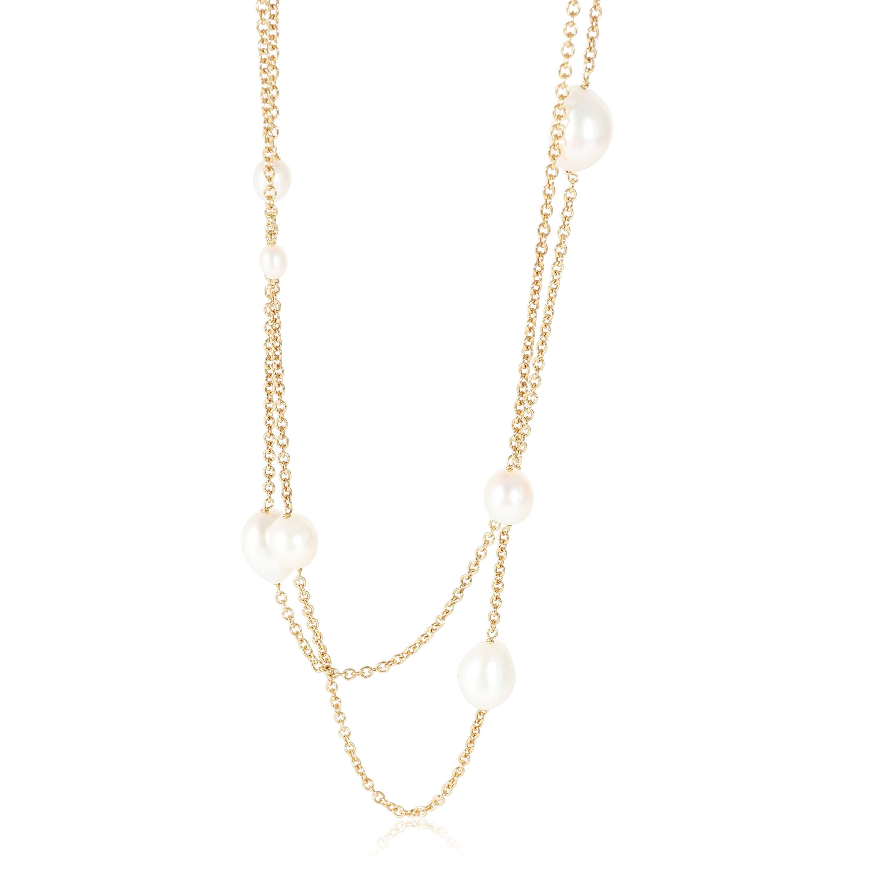 Tiffany & Co. Tiffany & Co. Elsa Peretti Pearls by the Yard Sprinkle Necklace, 18K Yellow Gold