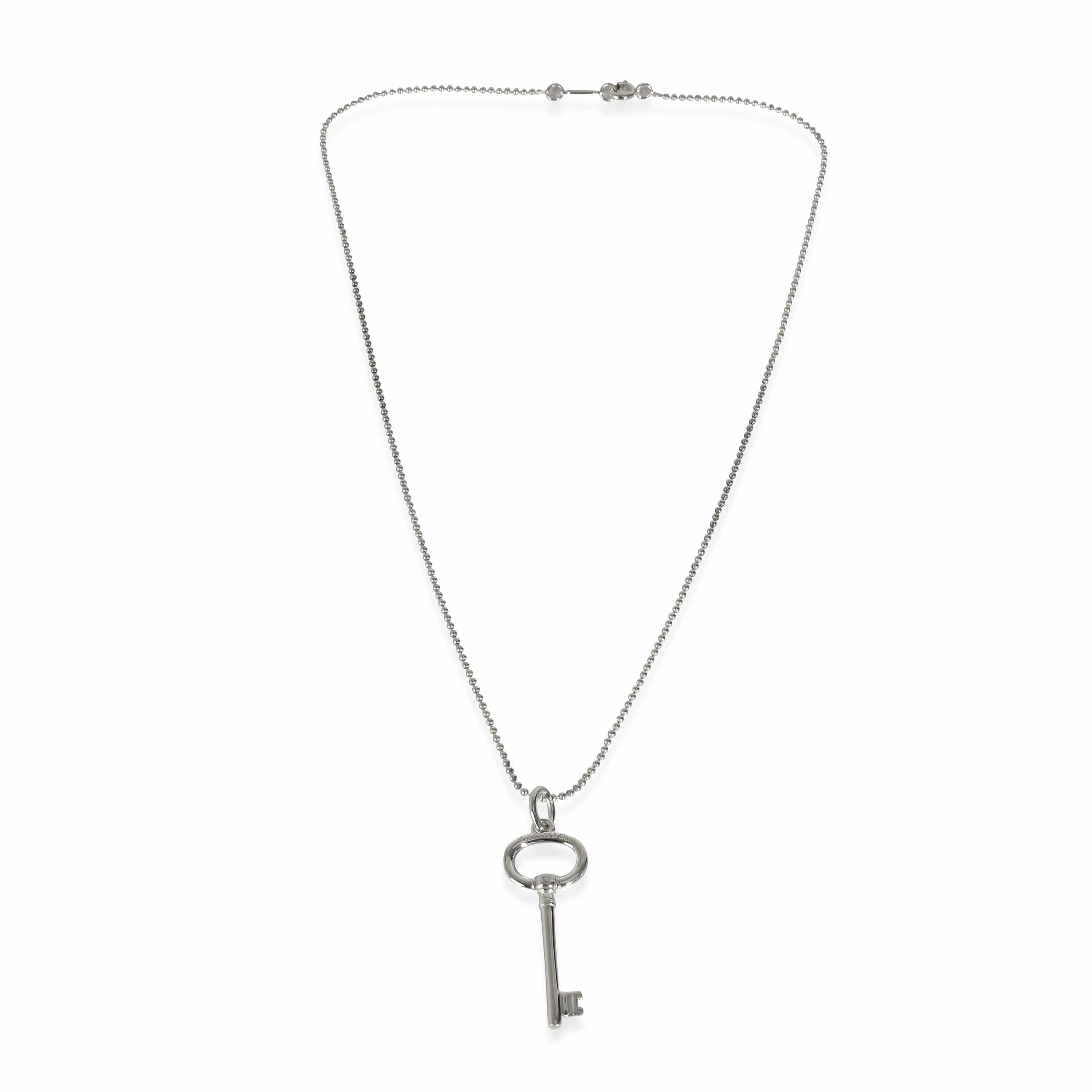 Tiffany & Co. Tiffany & Co. Mini Oval Key Pendant on Bead Chain in Sterling Silver