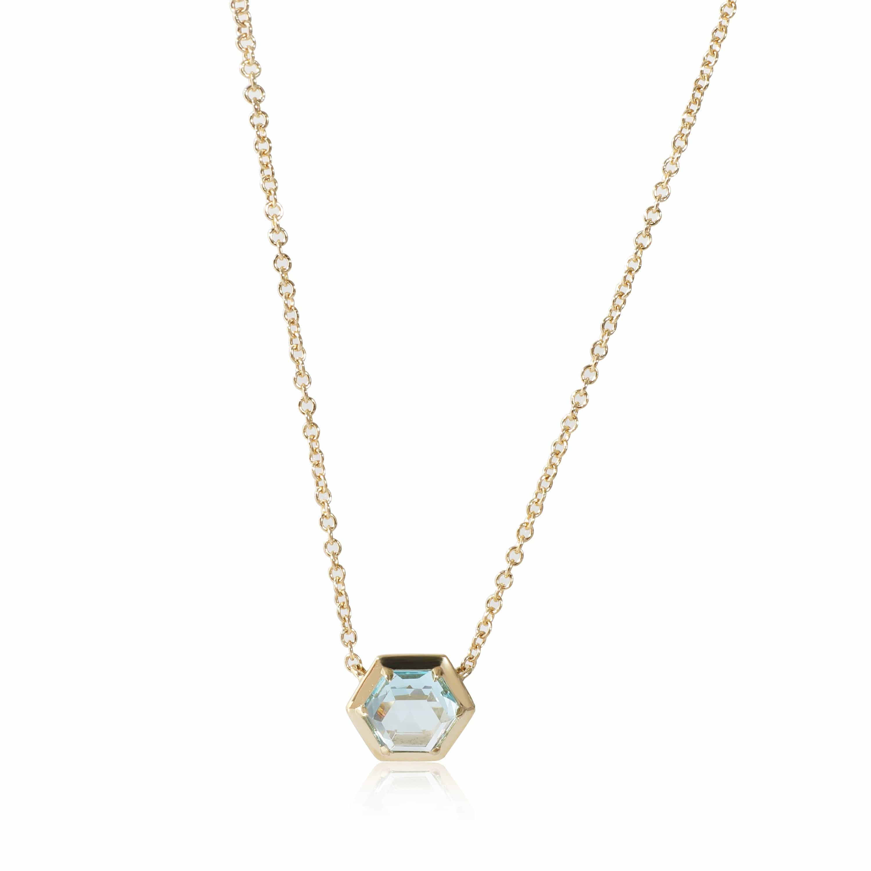 Tiffany & Co. Tiffany & Co. Paloma's Picasso Blue Topaz Studio Hexagon Pendant in 18k YG