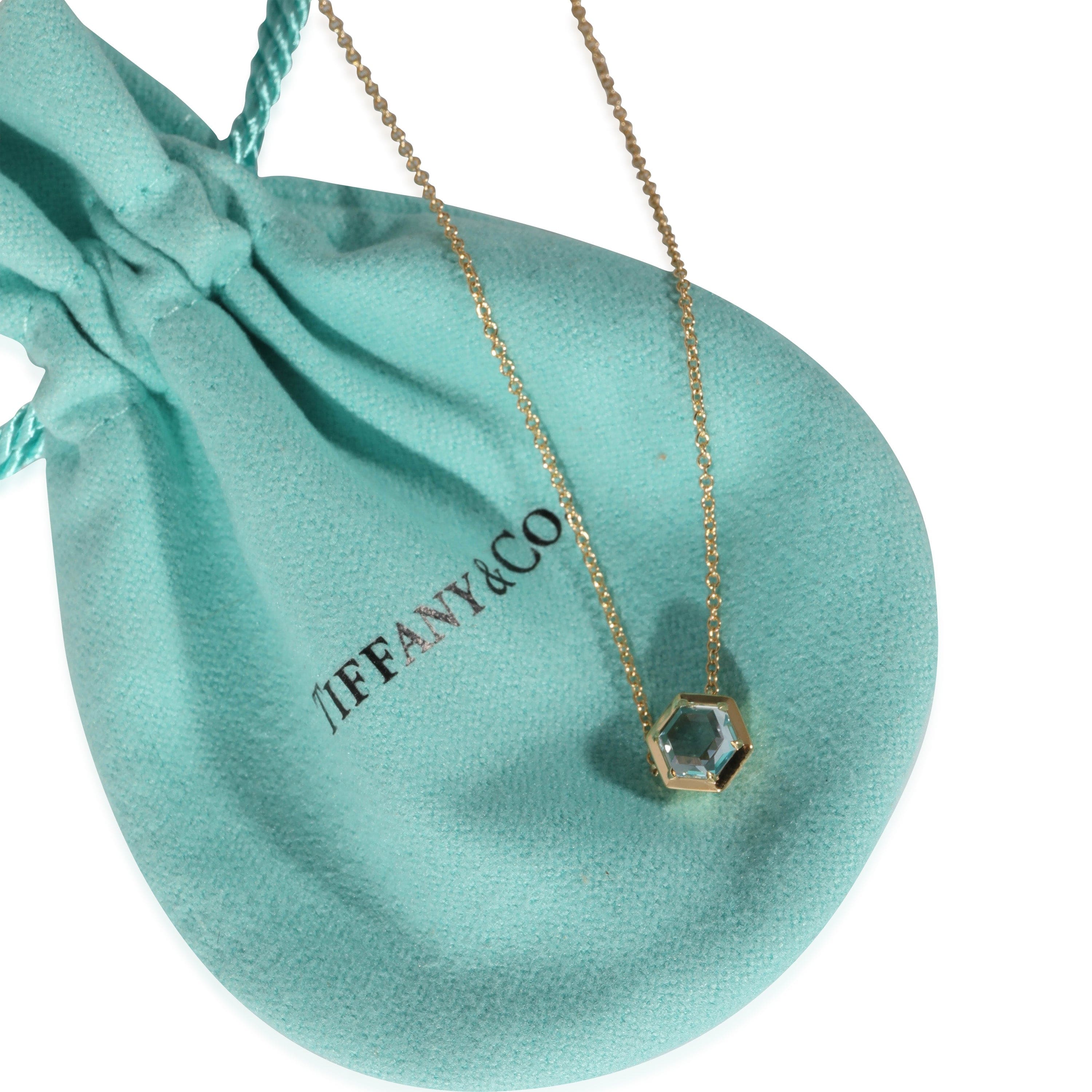 Tiffany & Co. Tiffany & Co. Paloma's Picasso Blue Topaz Studio Hexagon Pendant in 18k YG