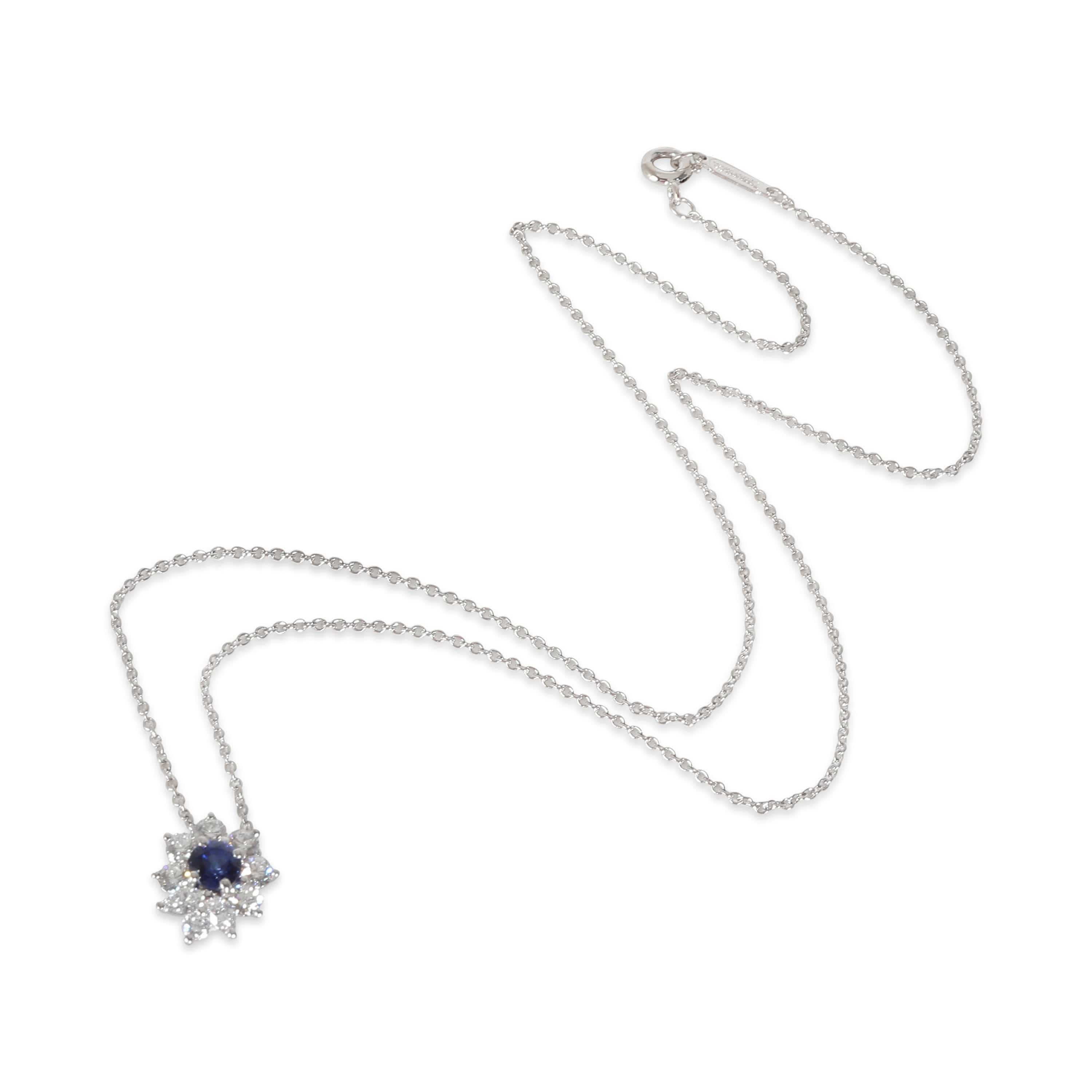 Tiffany & Co. Tiffany Victoria Sapphire Diamond Fashion Pendant in  Platinum 0.53 CTW