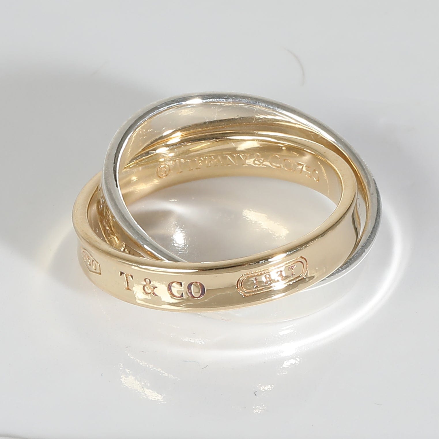 Tiffany & Co. 1837 Fashion Ring in 18k Yellow Gold/Sterling Silver