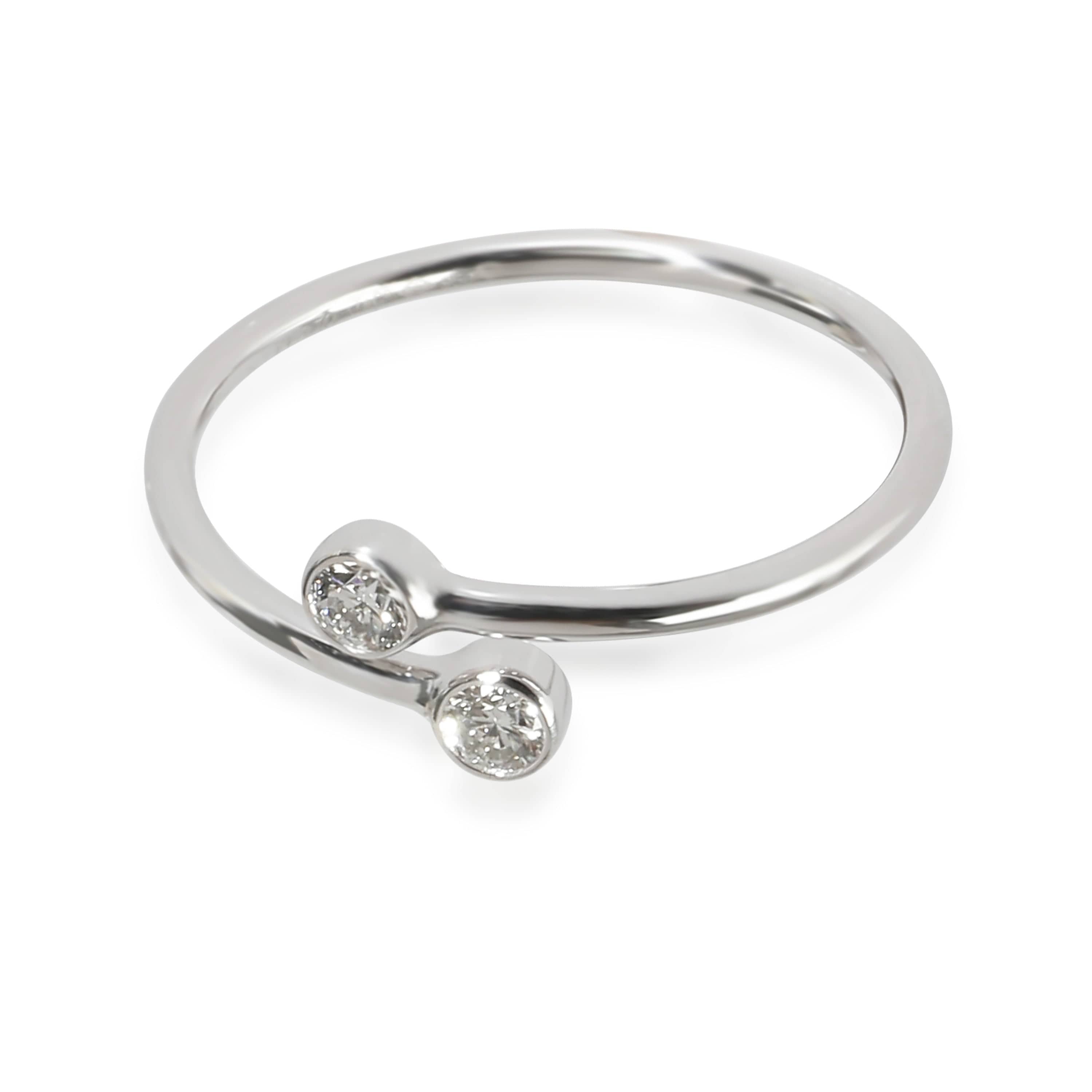 Tiffany & Co. Elsa Peretti Diamond Hoop Ring in Platinum 0.1 CTW