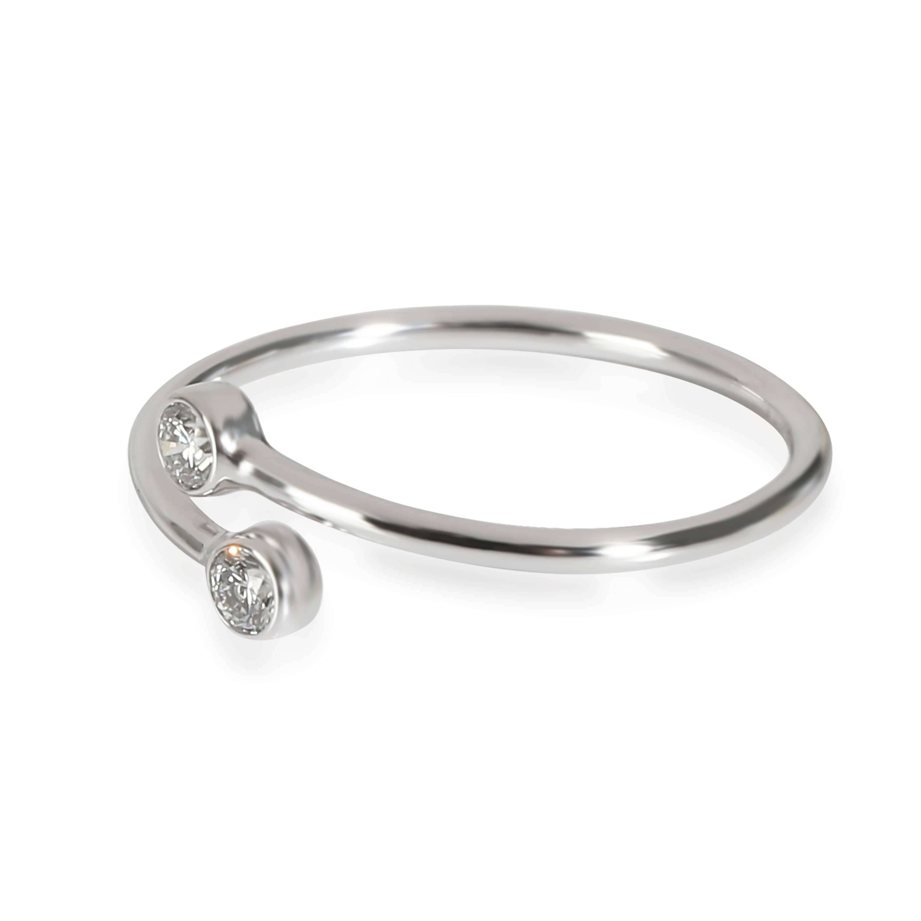 Tiffany & Co. Elsa Peretti Diamond Hoop Ring in Platinum 0.1 CTW