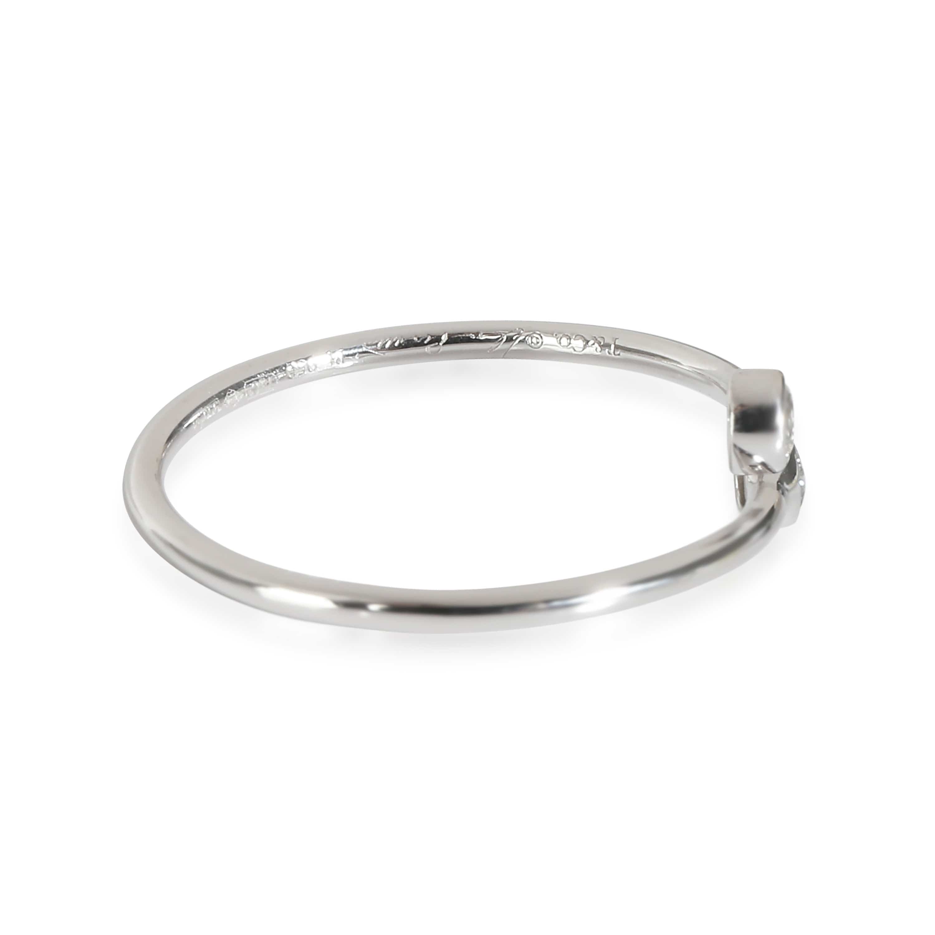 Tiffany & Co. Elsa Peretti Diamond Hoop Ring in Platinum 0.1 CTW