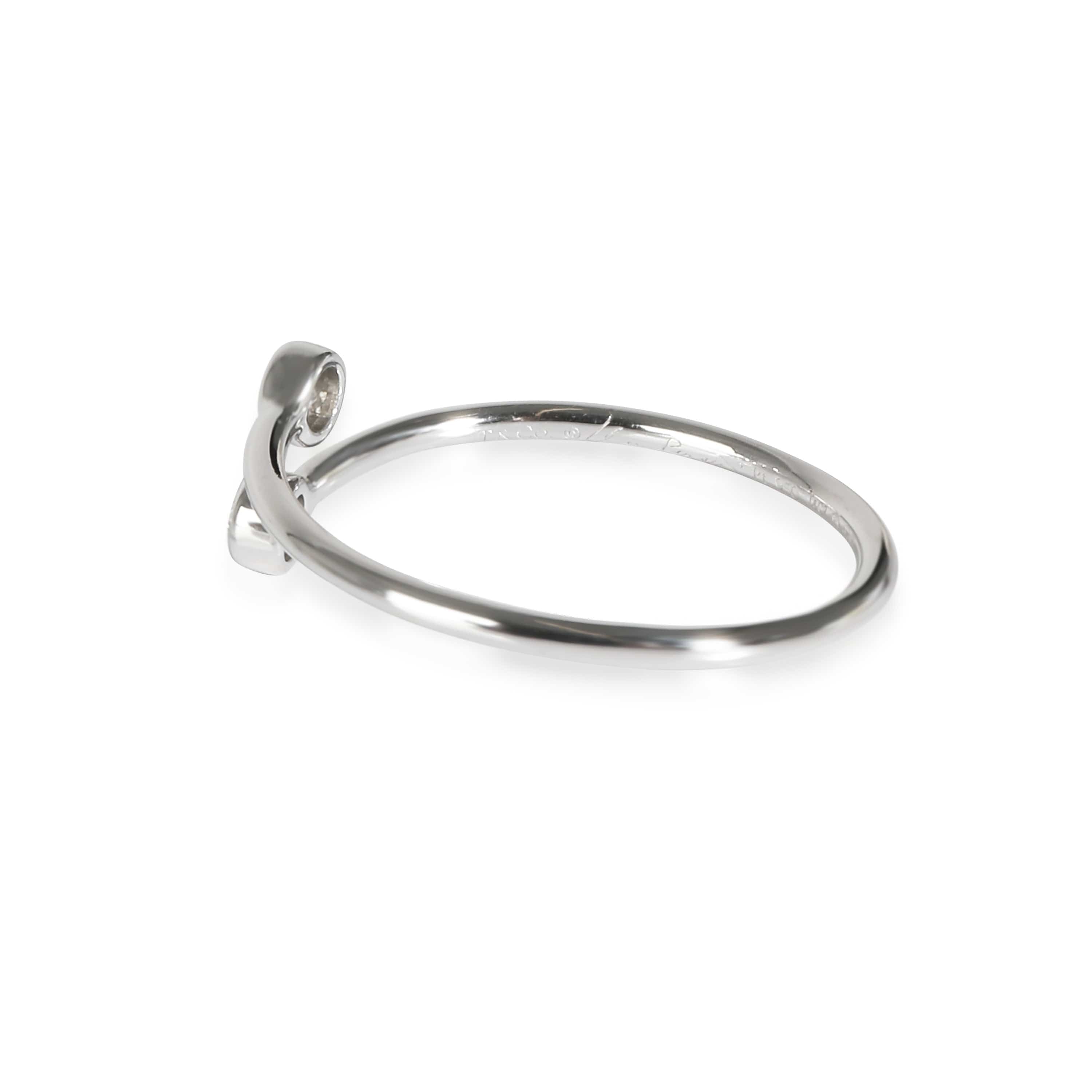 Tiffany & Co. Elsa Peretti Diamond Hoop Ring in Platinum 0.1 CTW