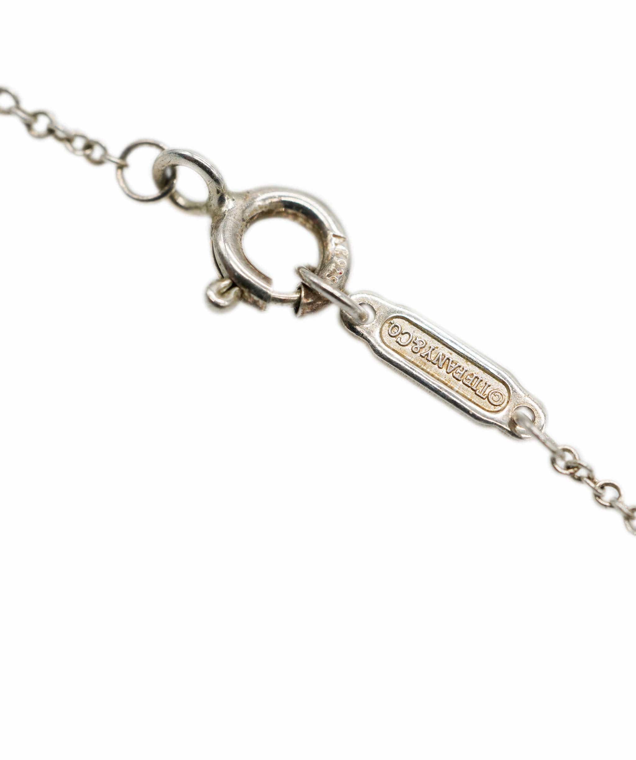 Tiffany Tiffany & Co. 1837 Interlocking Circles Sterling Silver Pendant, Small, on Chain, box AHC1324