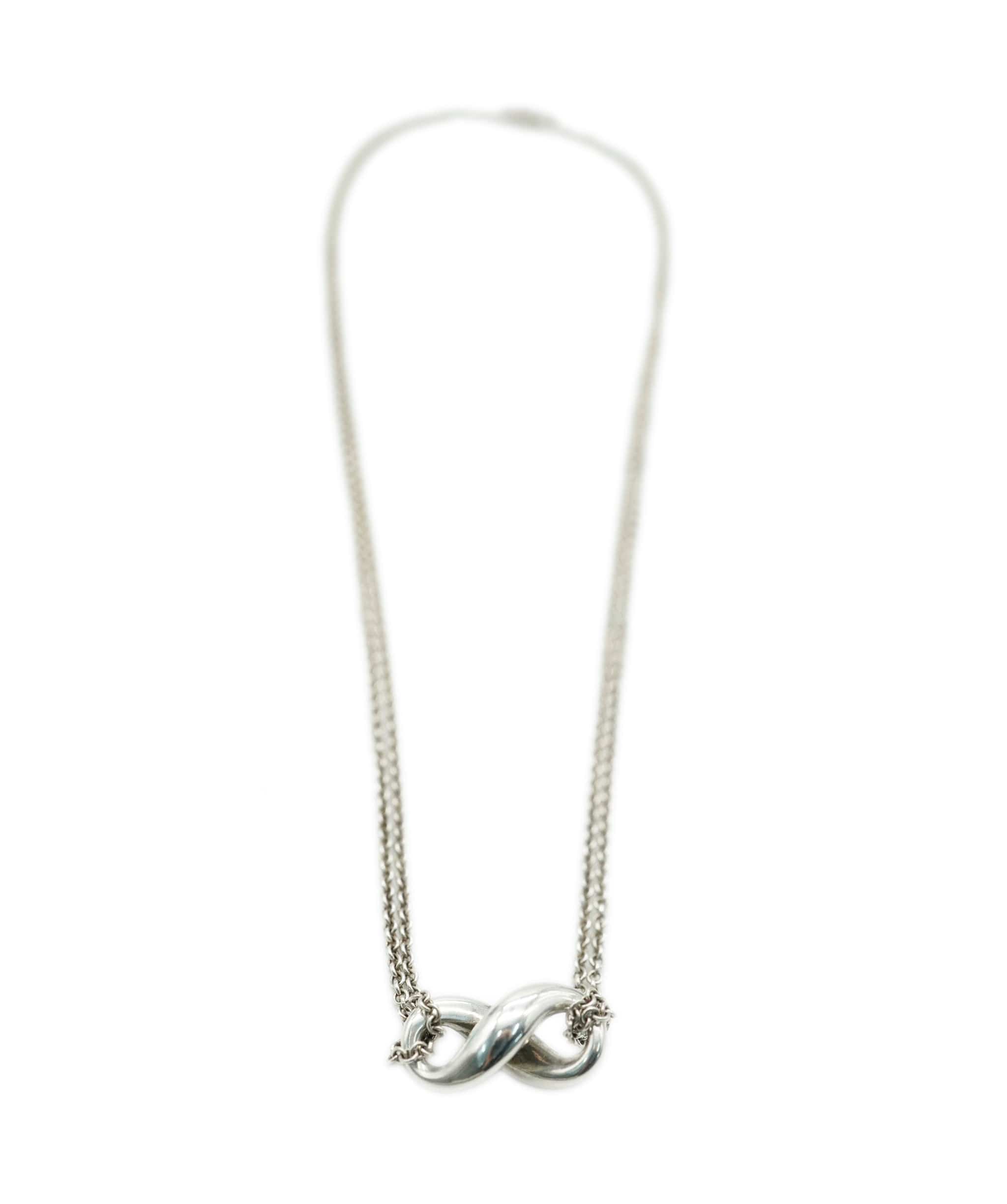 Tiffany Tiffany & Co. Infinity pendant double silver chain AHC1674