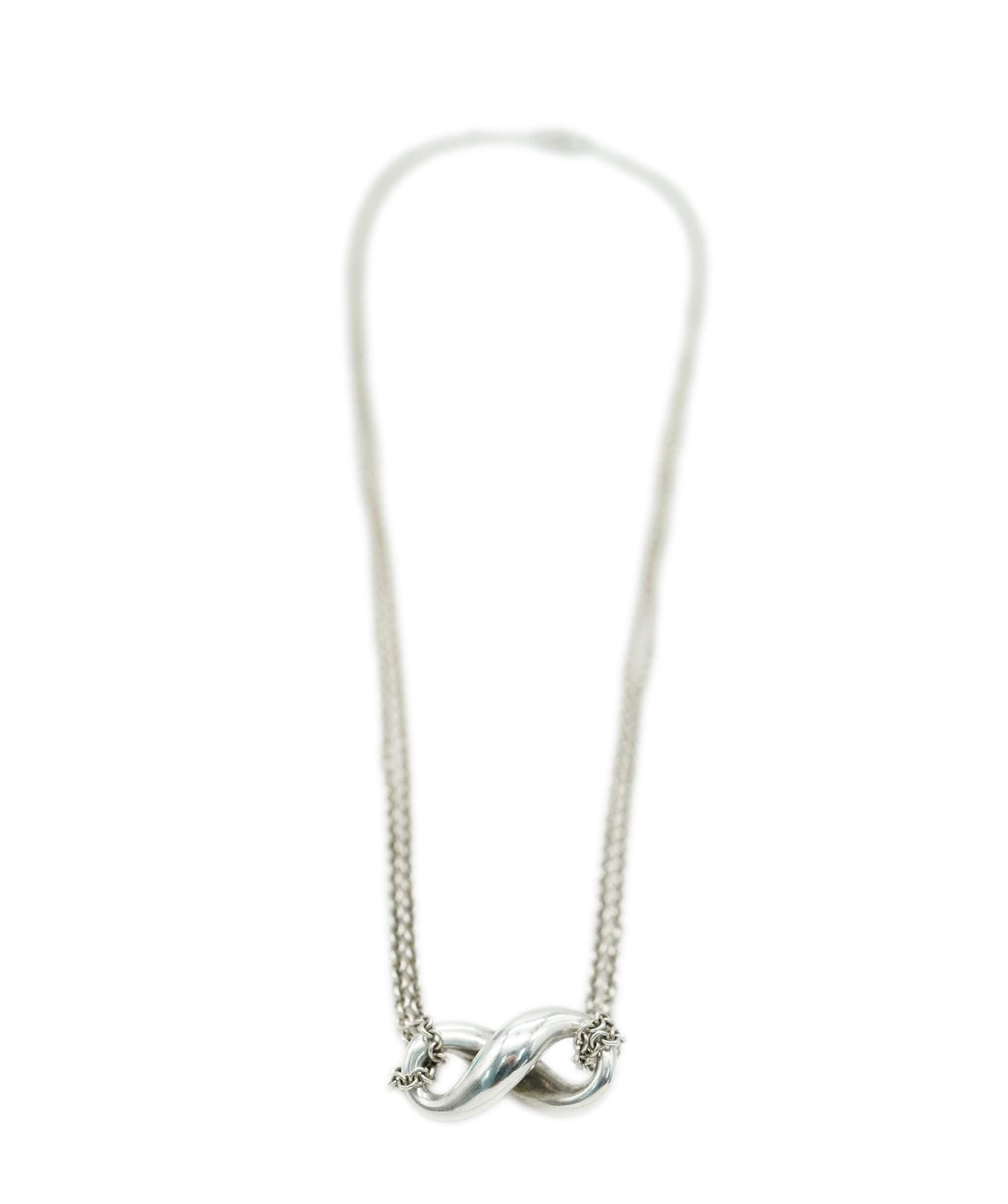 Tiffany Tiffany & Co. Infinity pendant double silver chain AHC1674