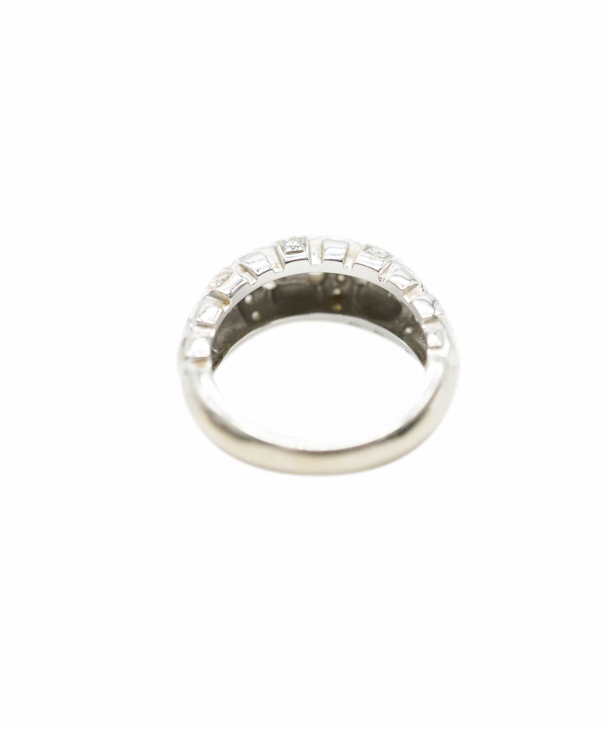 Tiffany Tiffany & Co. Diamond & White Gold Woven Ring ABC0393