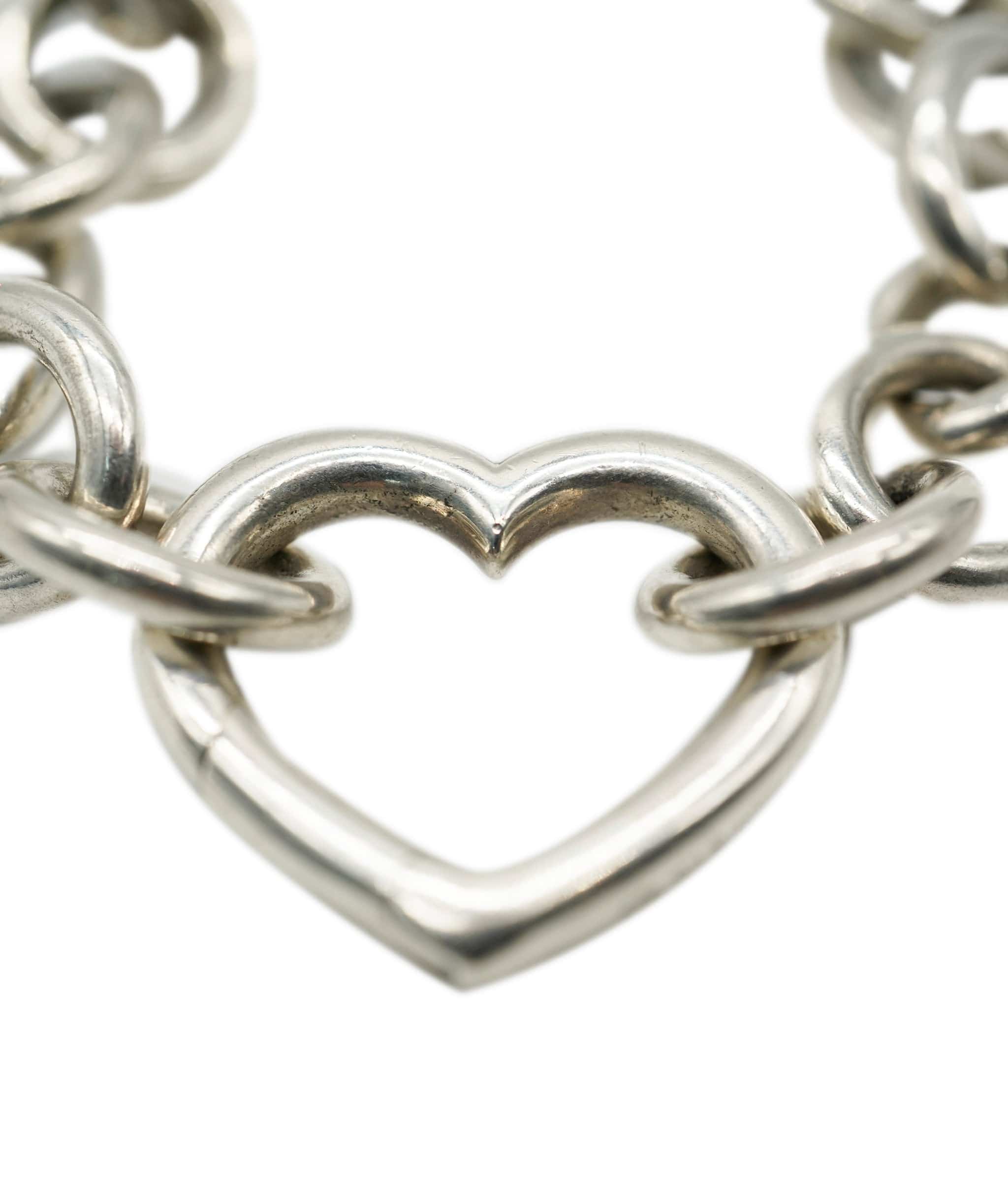 Tiffany Tiffany & Co. Sterling Silver Heart Clasp Bracelet ABC0385