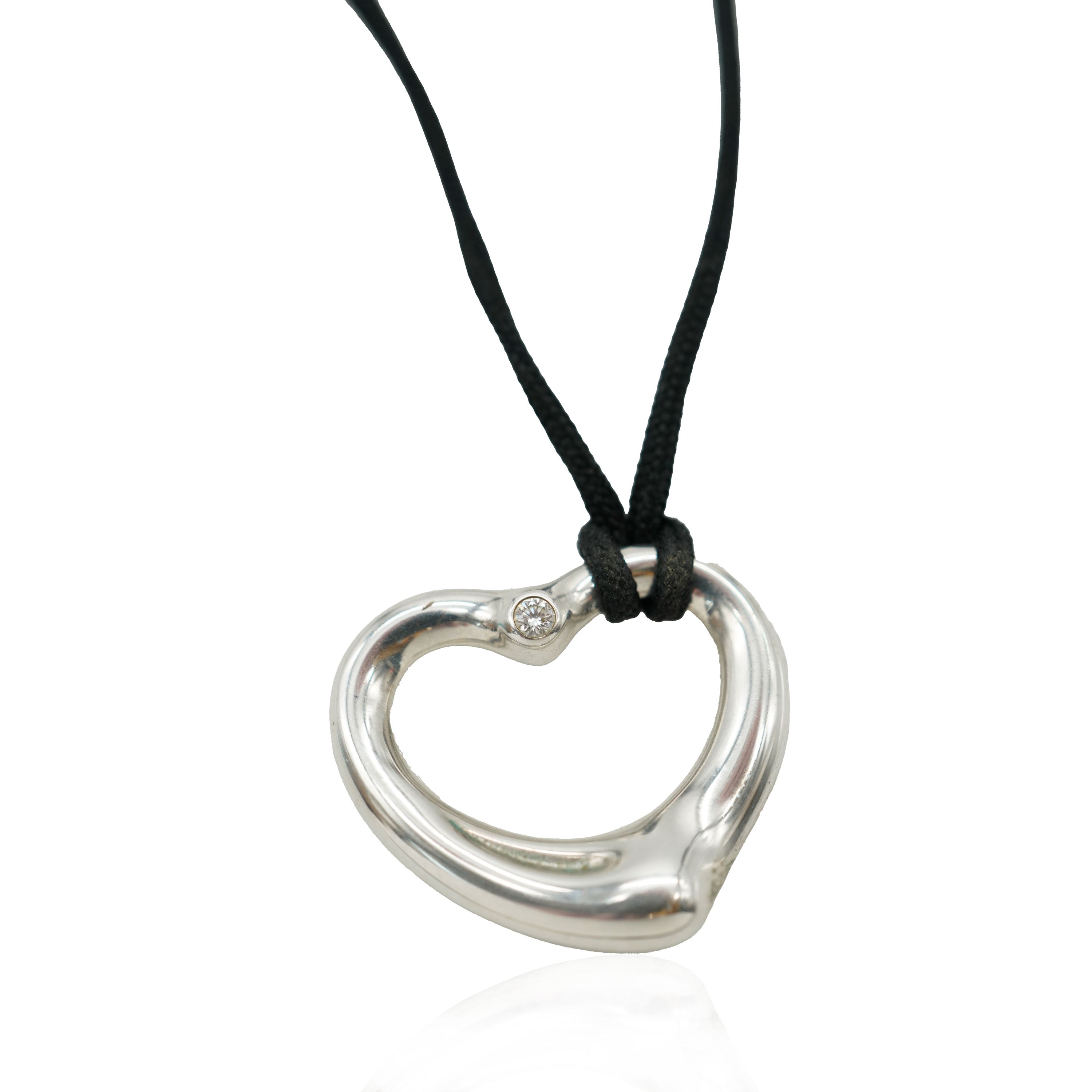 Elsa Peretti Open Heart Pendant With Diamond