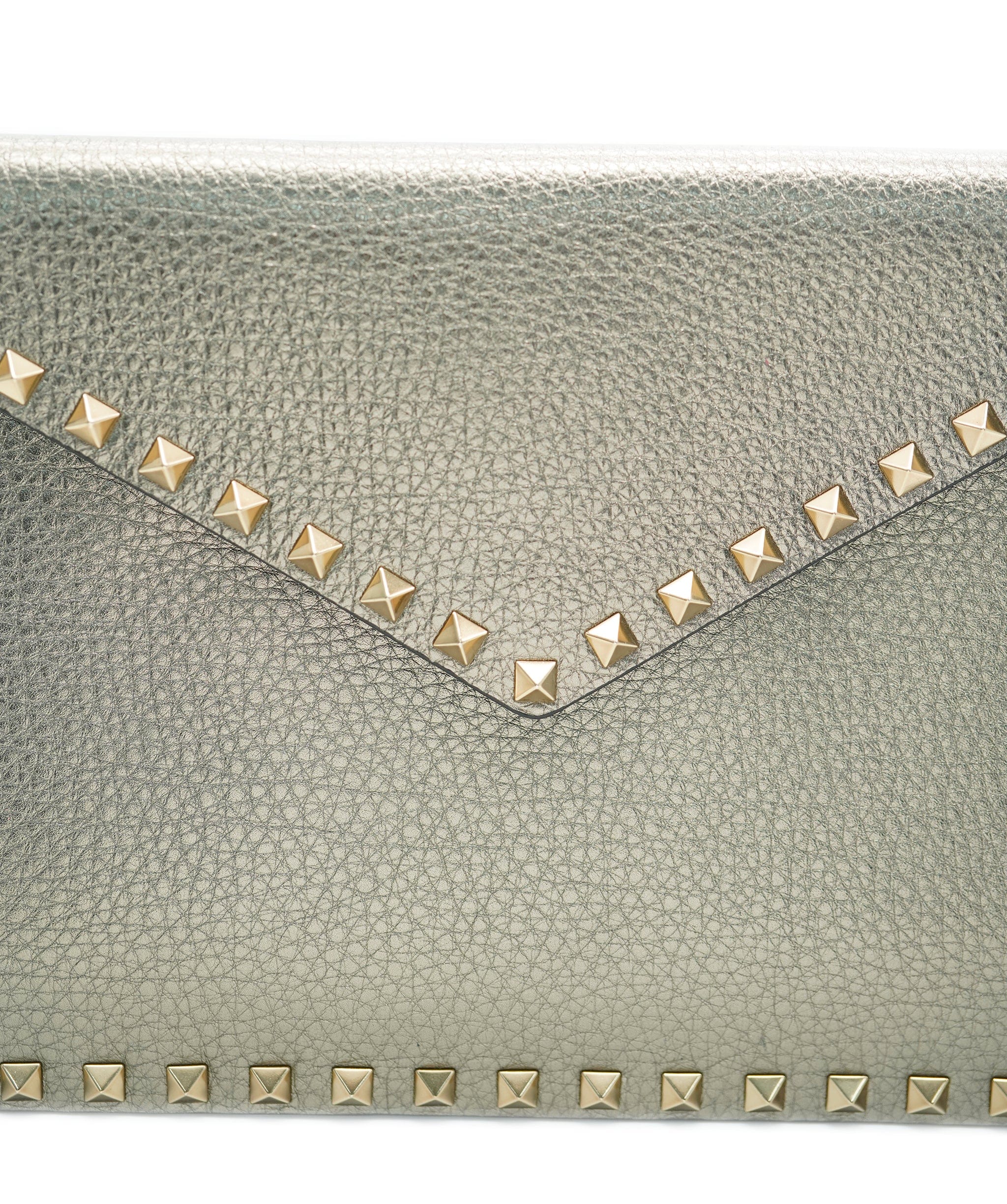 Valentino Valentino Bronze Rockstud Metallic Clutch ALC0988