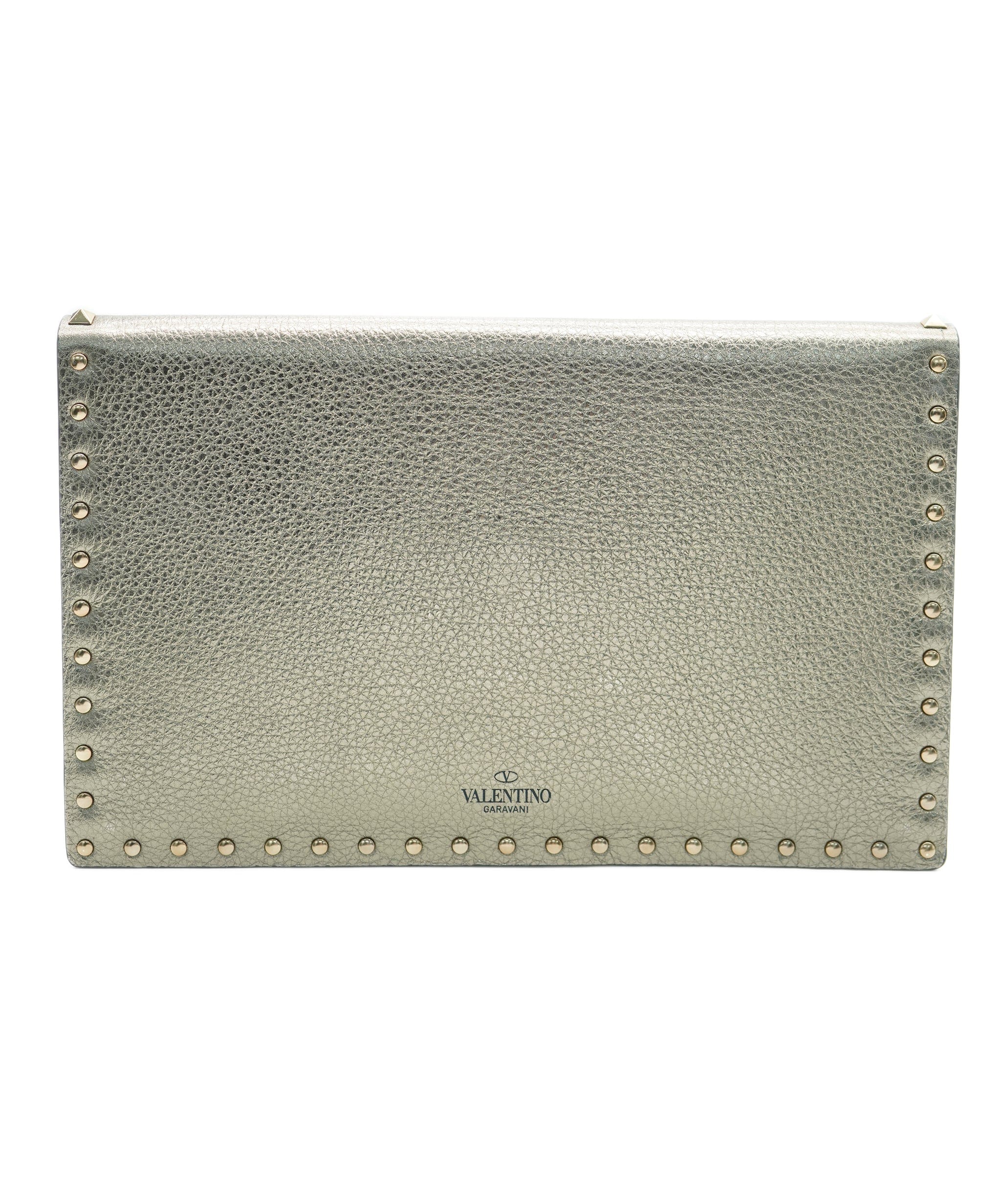 Valentino Valentino Bronze Rockstud Metallic Clutch ALC0988