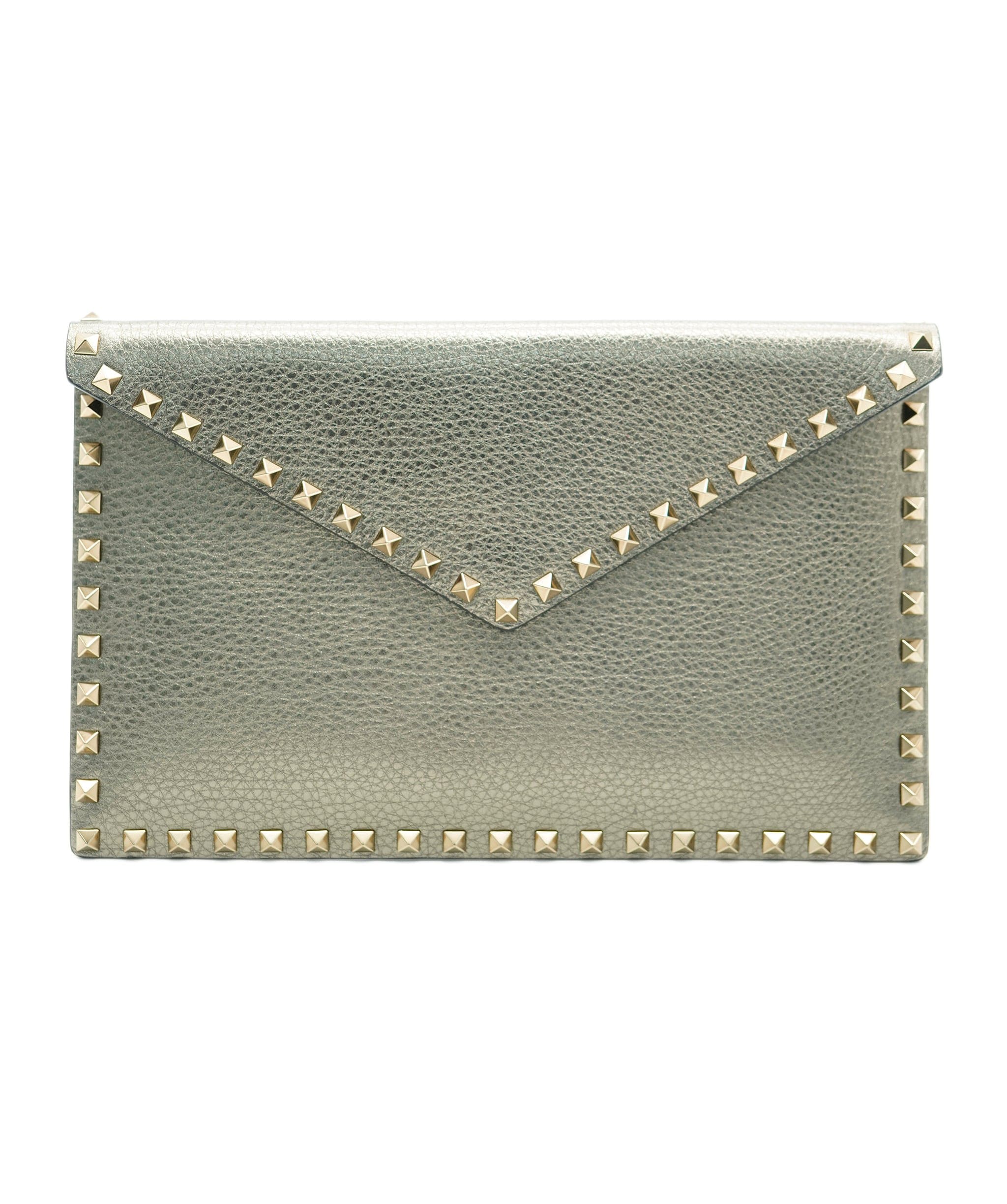 Valentino Valentino Bronze Rockstud Metallic Clutch ALC0988