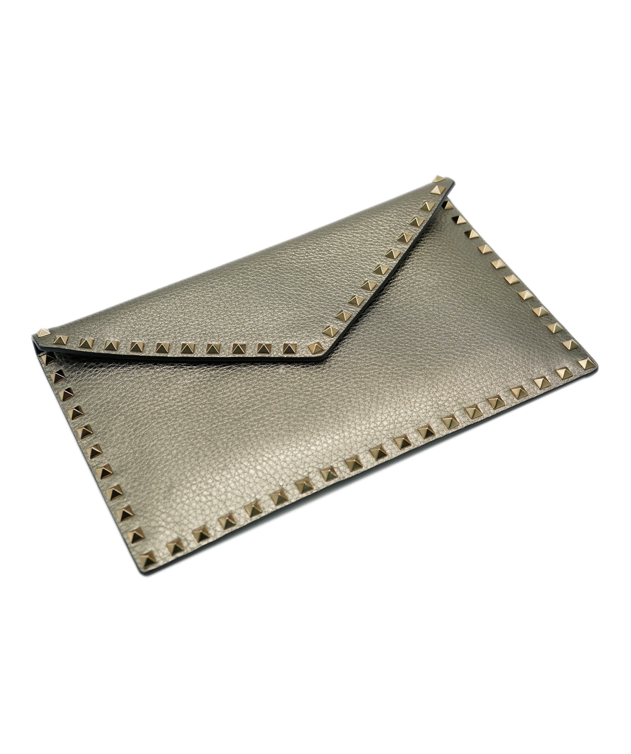 Valentino Valentino Bronze Rockstud Metallic Clutch ALC0988