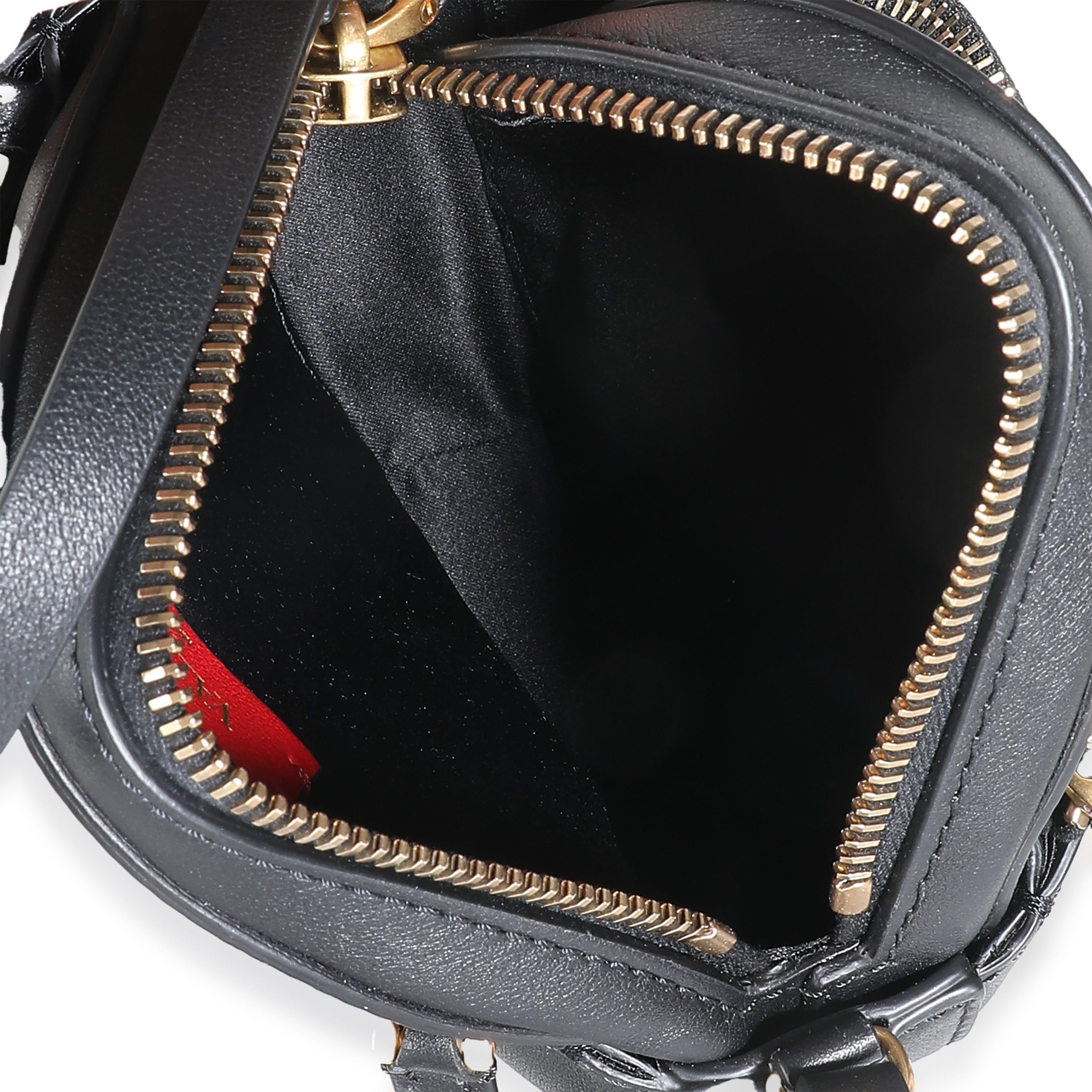 Valentino Valentino Garavani Calfskin VLogo Round Crossbody Bag