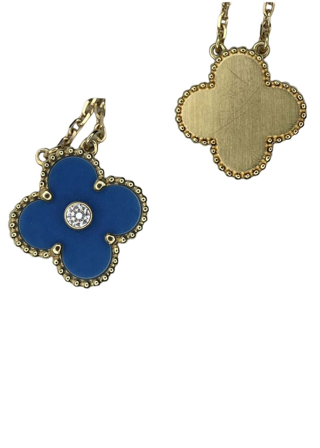 Van Cleef & Arpels Van Cleef & Arpels Holiday Pendant 2019 Blue Sevres YG Necklace SKC1598