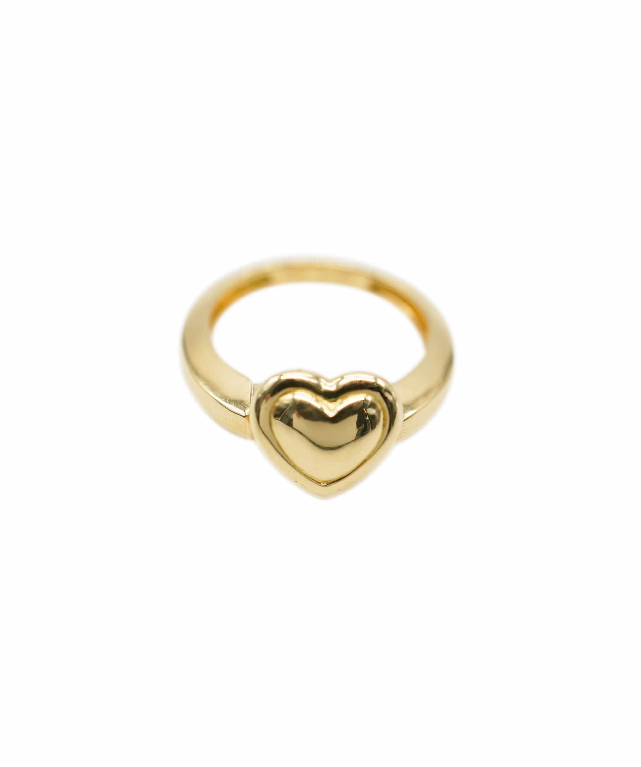 Van Cleef & Arpels Van Cleef & Arpels 18k Yellow Gold Heart Dome Ring And Pendant ASL10286