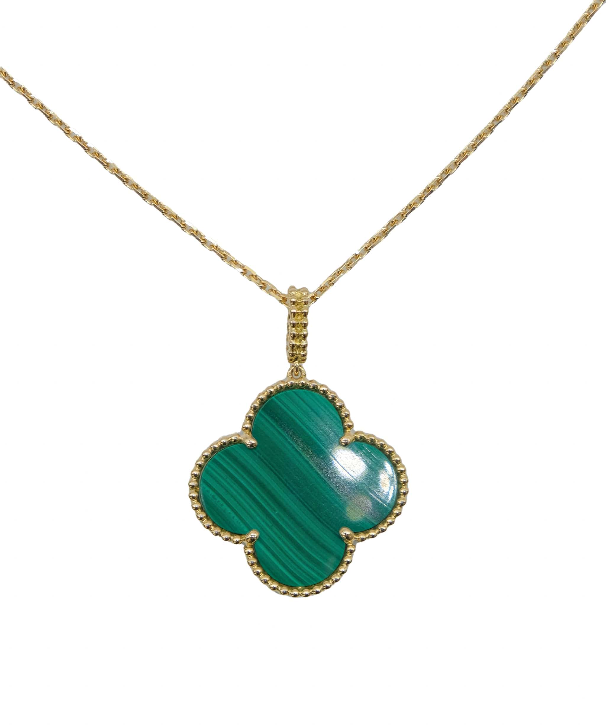 Van Cleef & Arpels Van Cleef & Arpels Magic Alhambra Malachite Long Necklace 90cm K18 YG	 DXBS0437